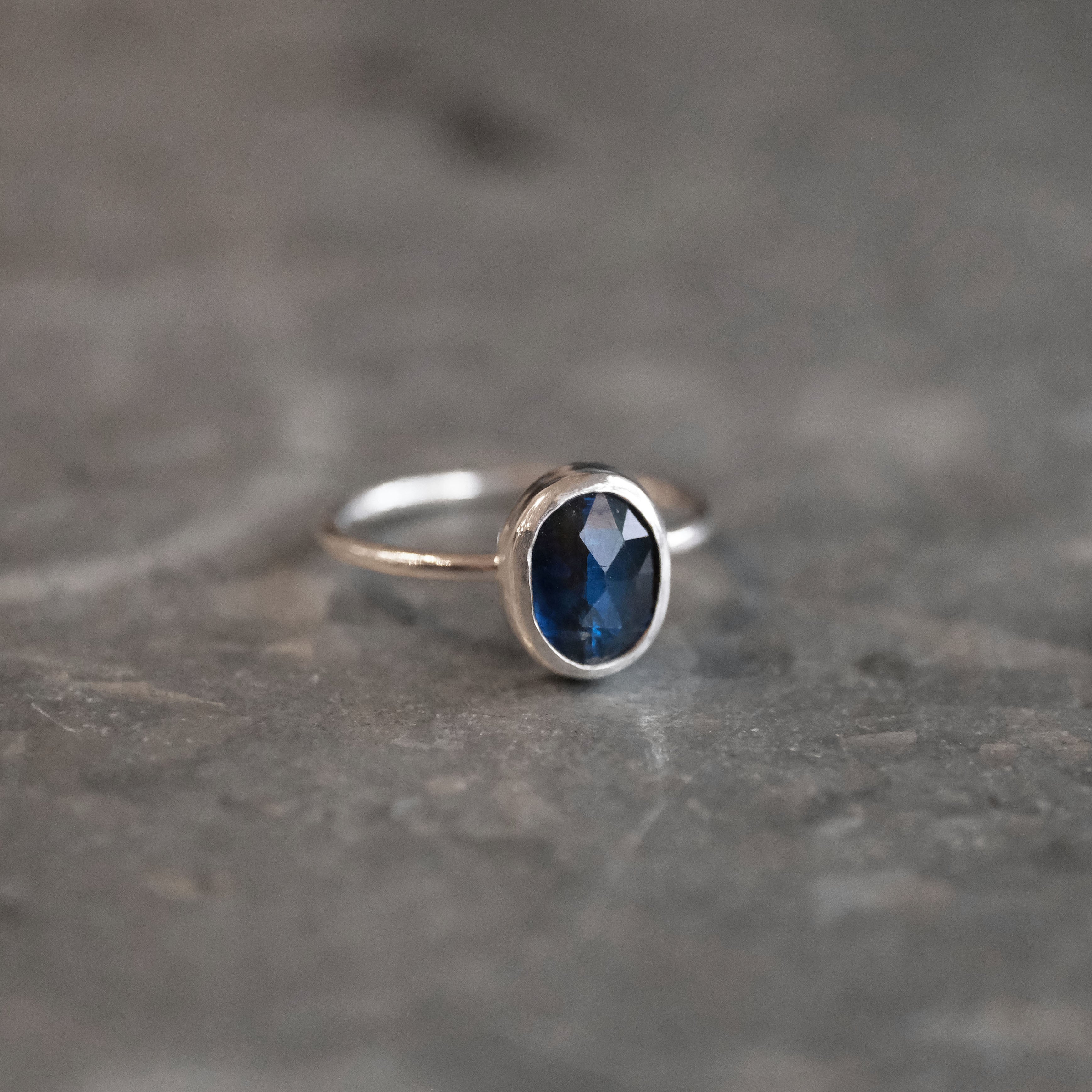 Blue Tourmaline Chiquito Ring (Size 7) - One of a Kind