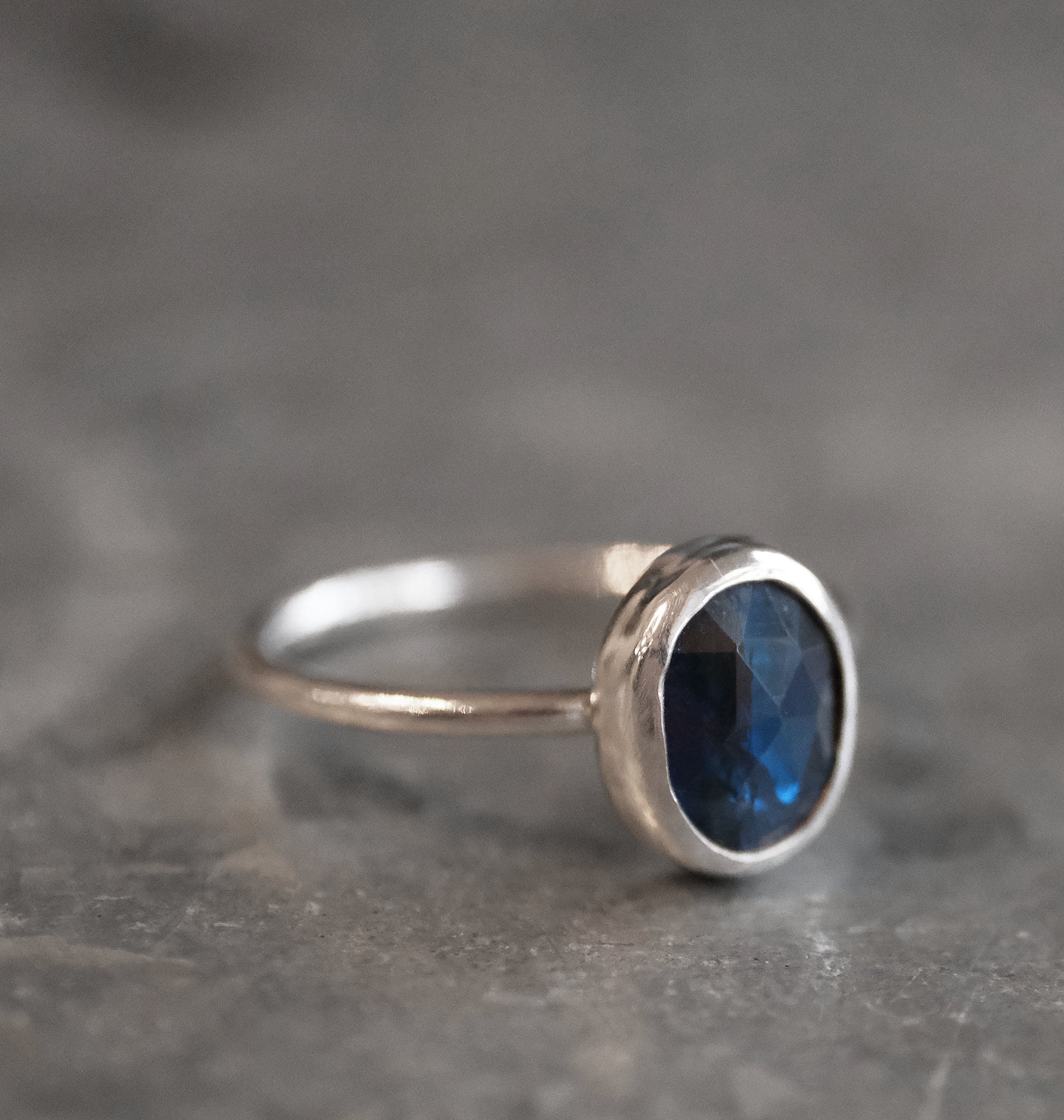 Blue Tourmaline Chiquito Ring (Size 7) - One of a Kind