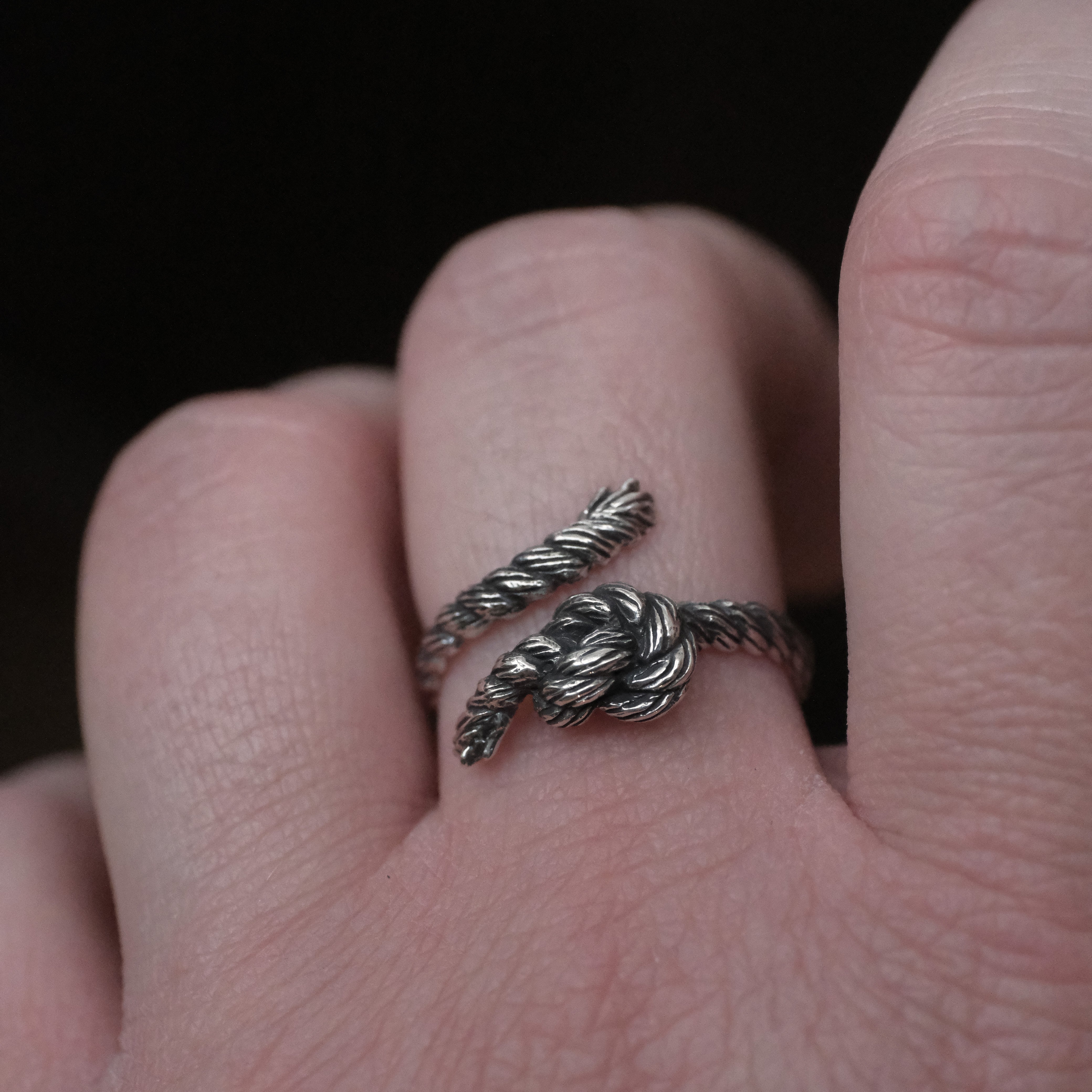 Sterling Knot Ring - Adjustable