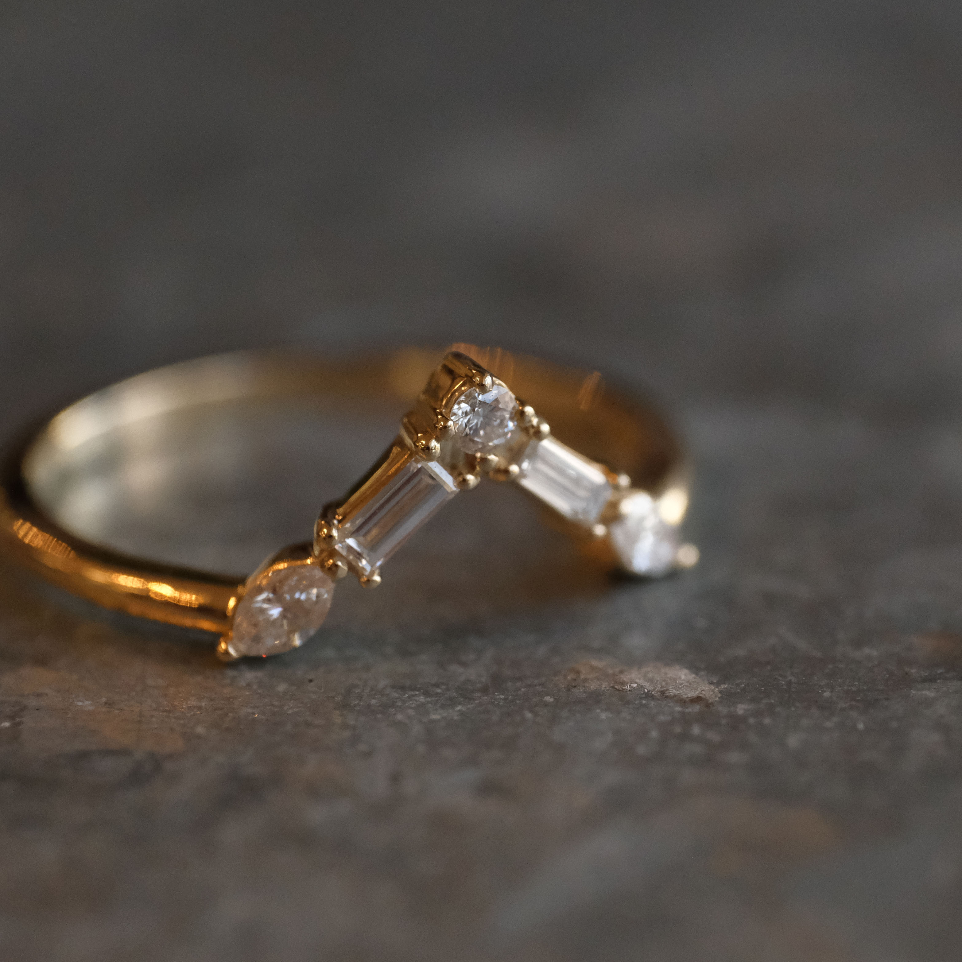 14k + Natural Diamond Valor Ring