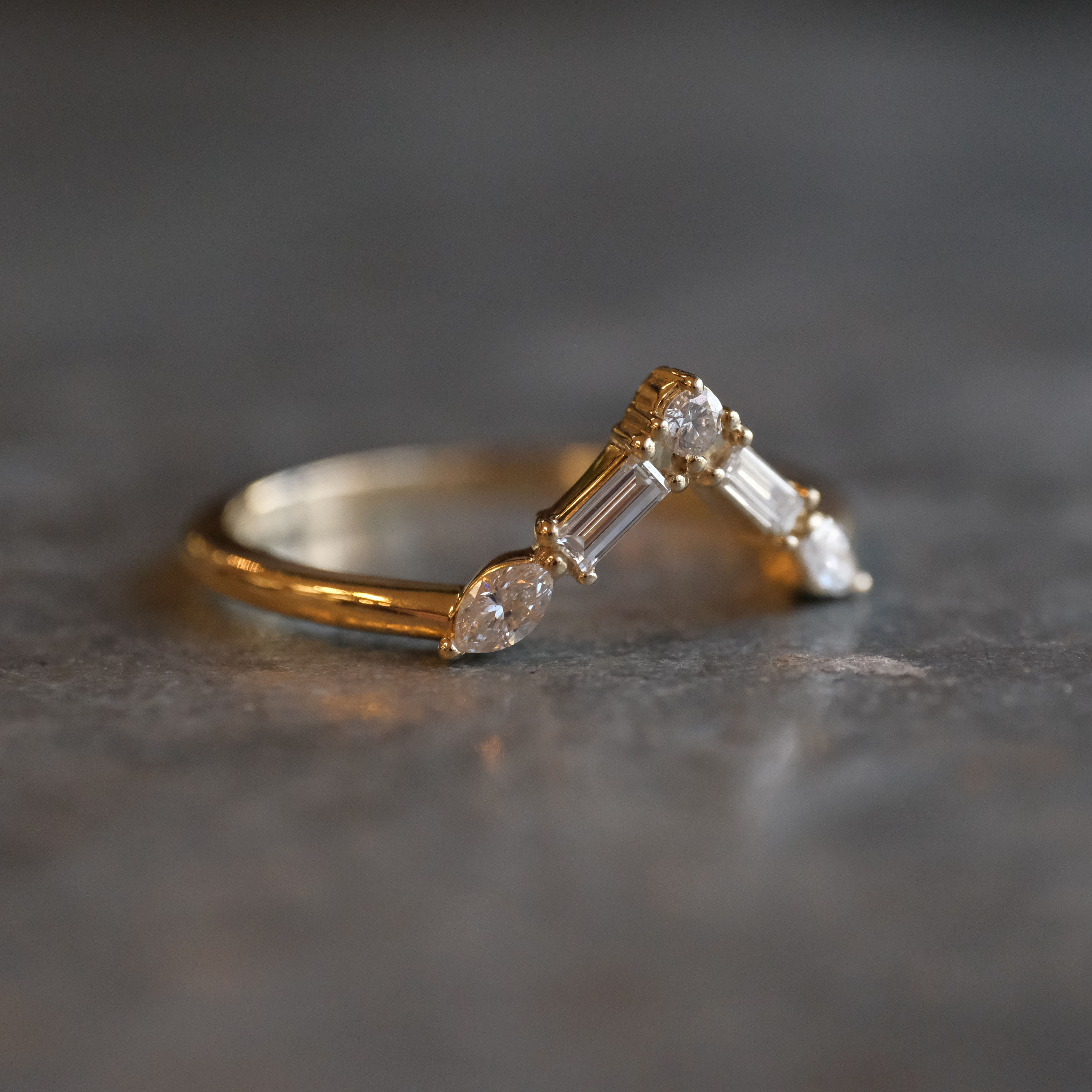 14k + Natural Diamond Valor Ring