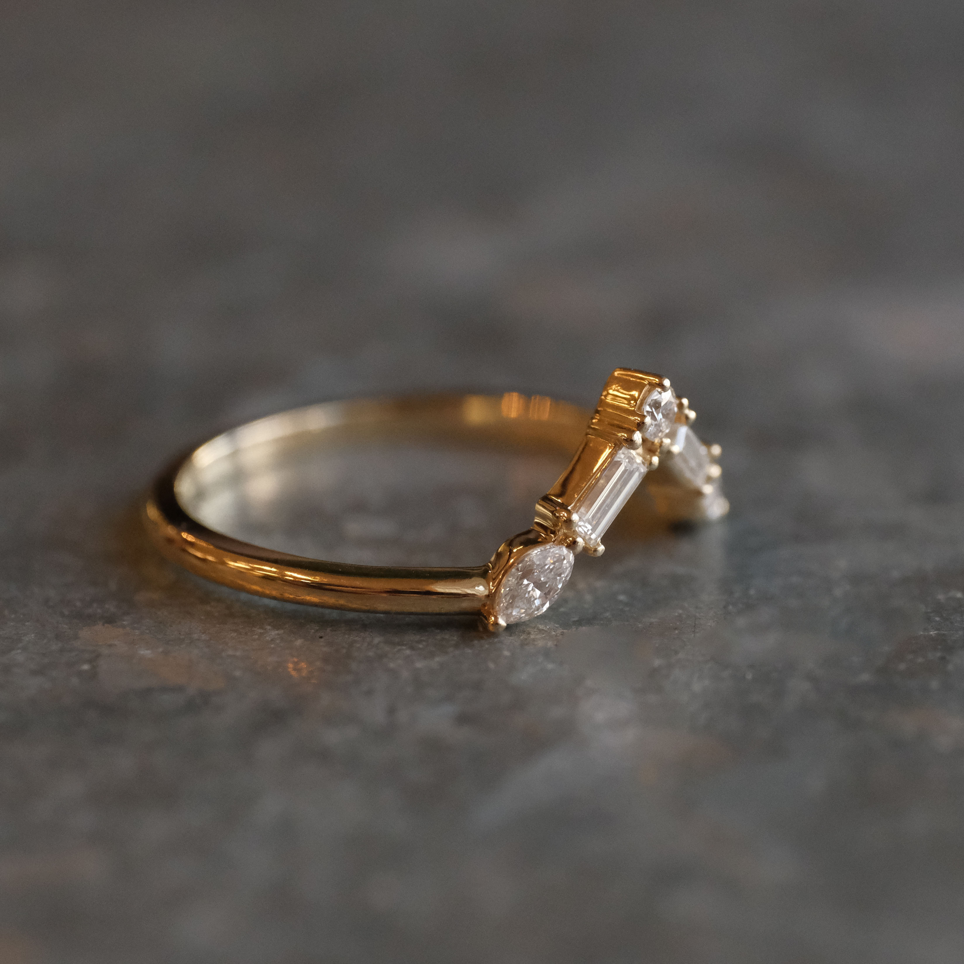 14k + Natural Diamond Valor Ring