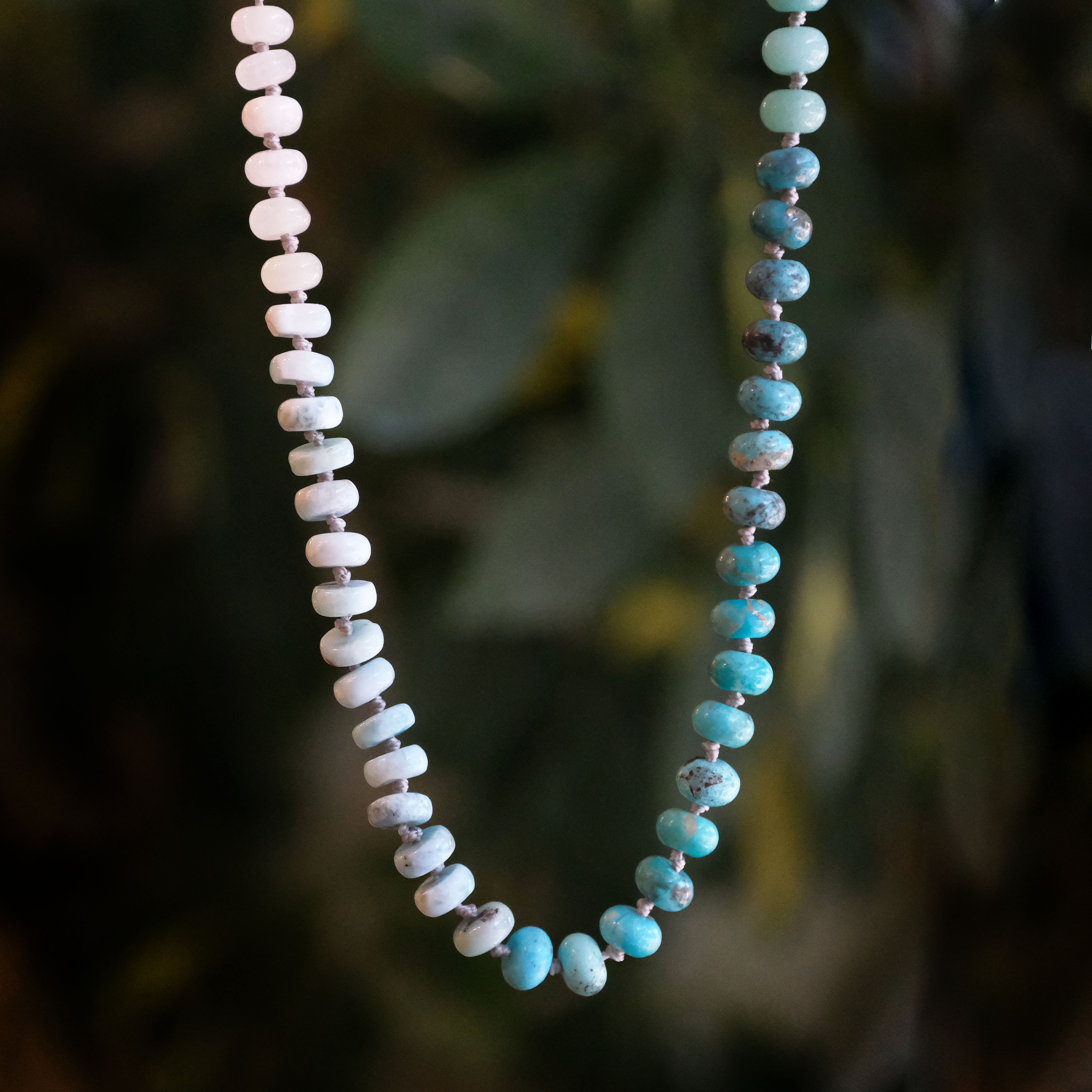 Knotted Seaworthy Gemstone Necklace - One of a Kind