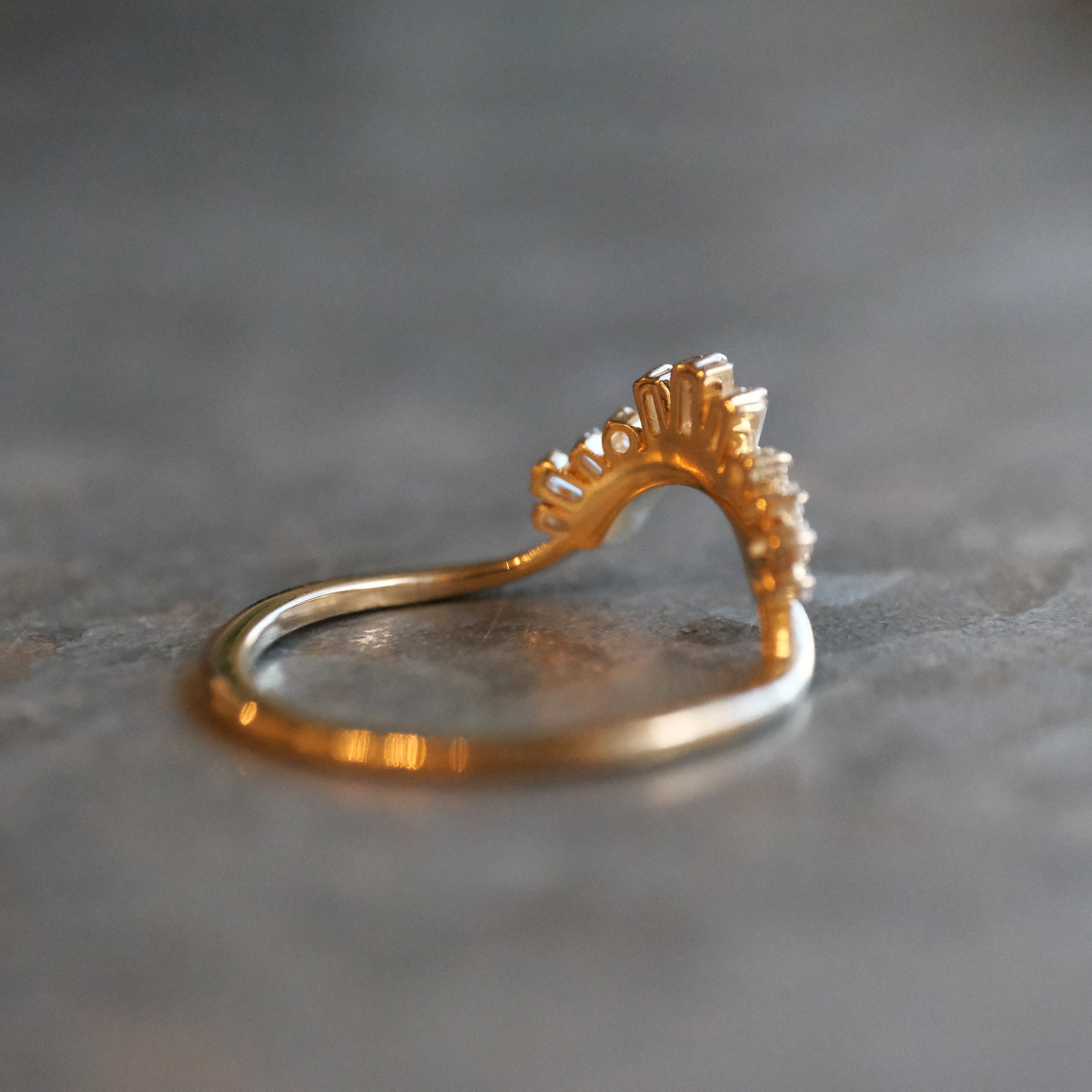 14k + Natural Diamond Sea Spray Ring
