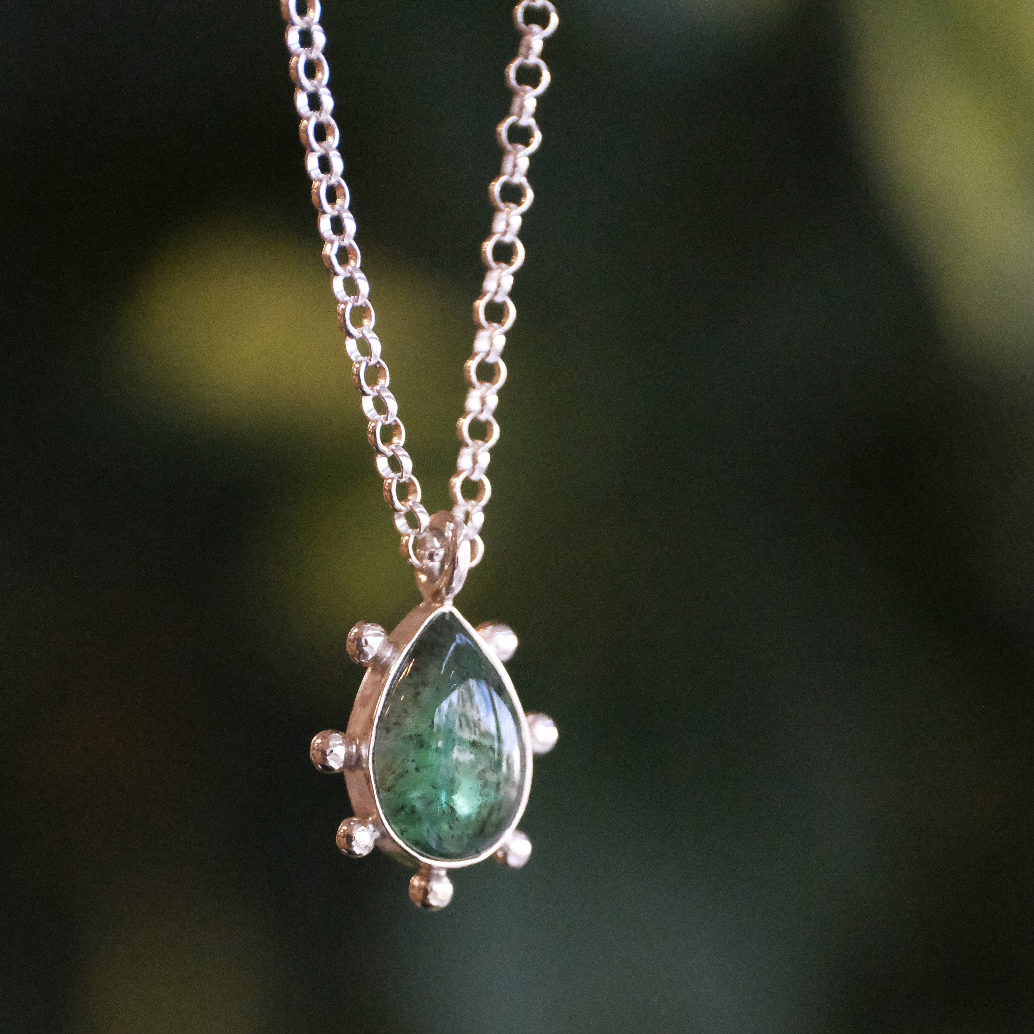 Green Tourmaline Zest Necklace - One of a Kind