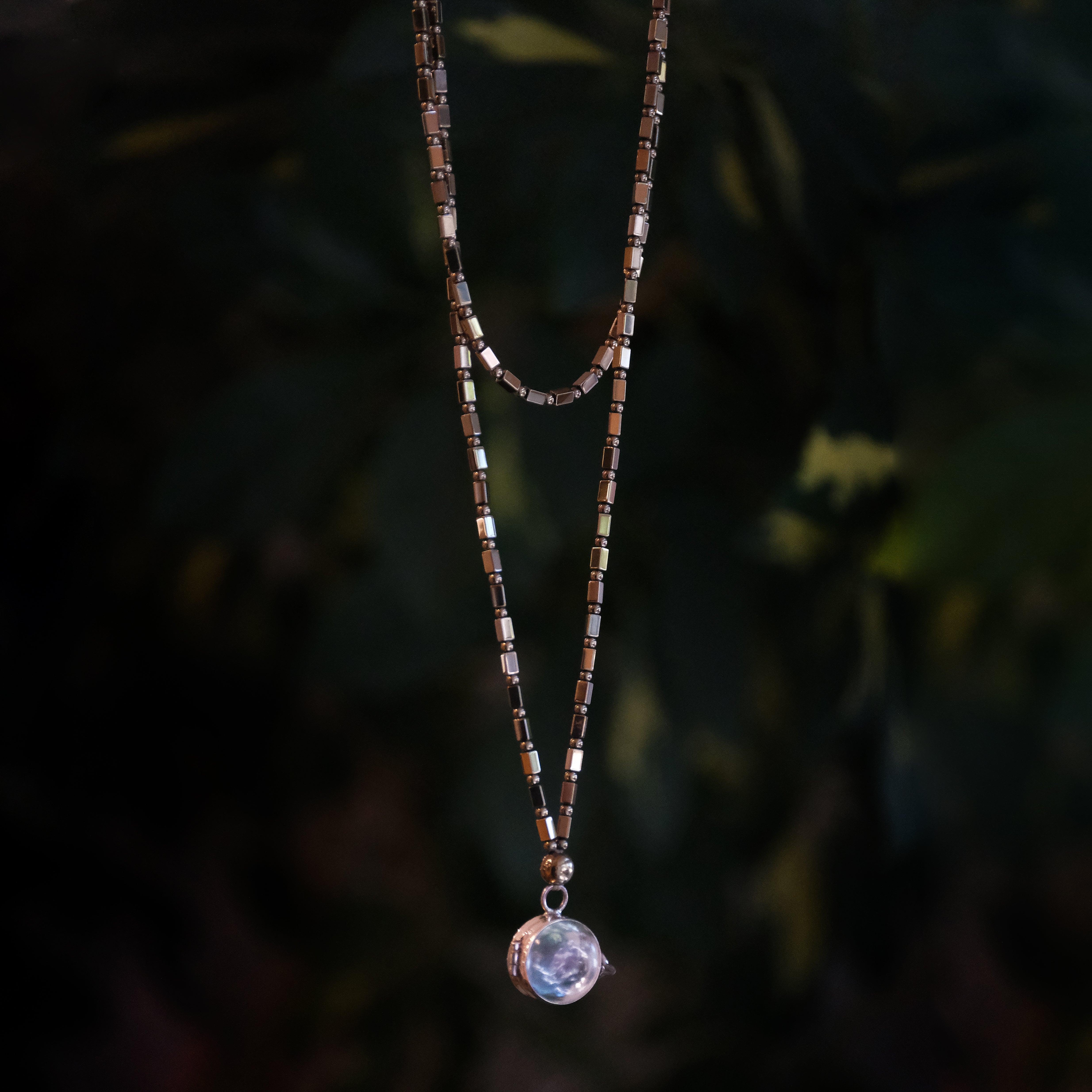 Pyrite + Sterling Keep Me Close Locket - One of a Kind