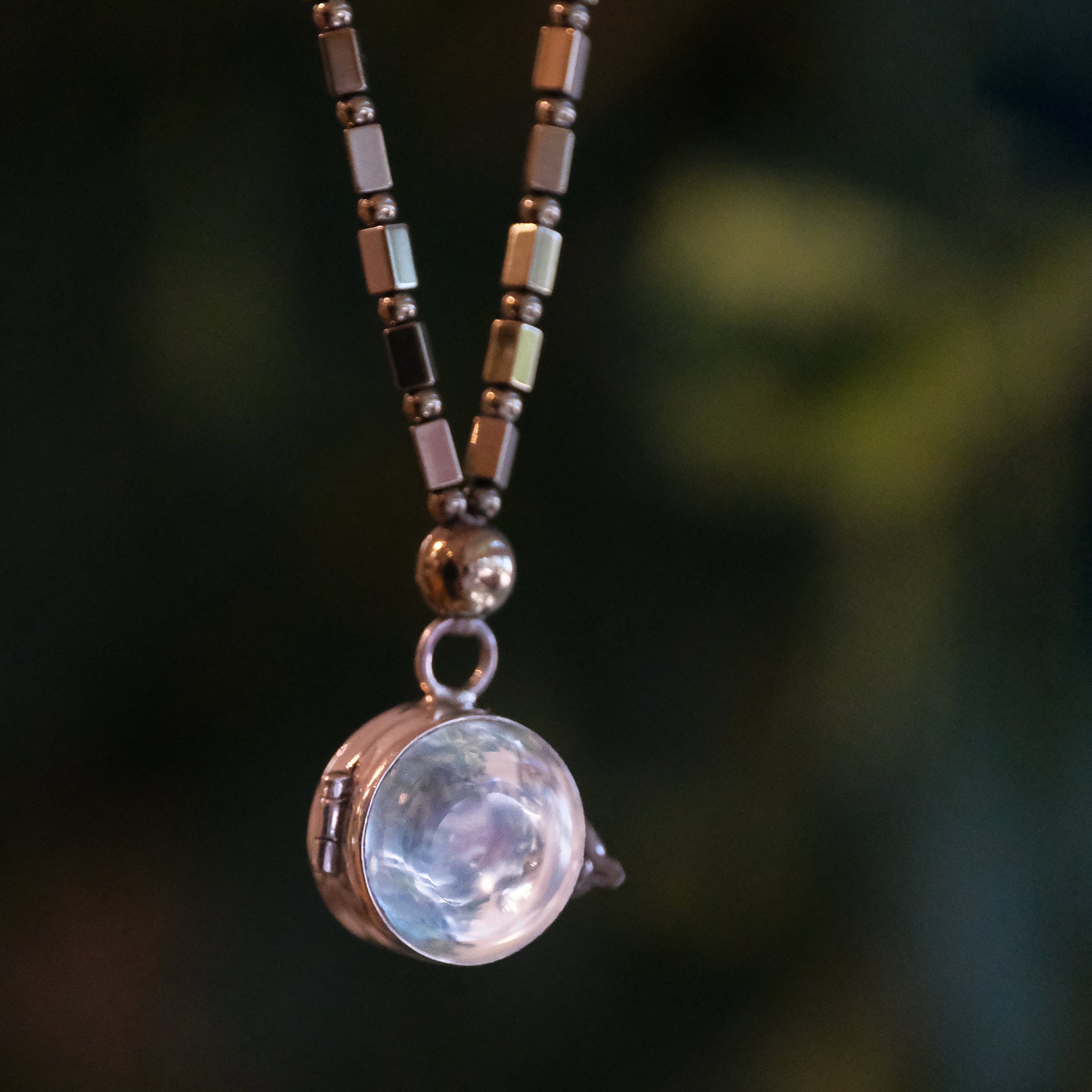 Pyrite + Sterling Keep Me Close Locket - One of a Kind