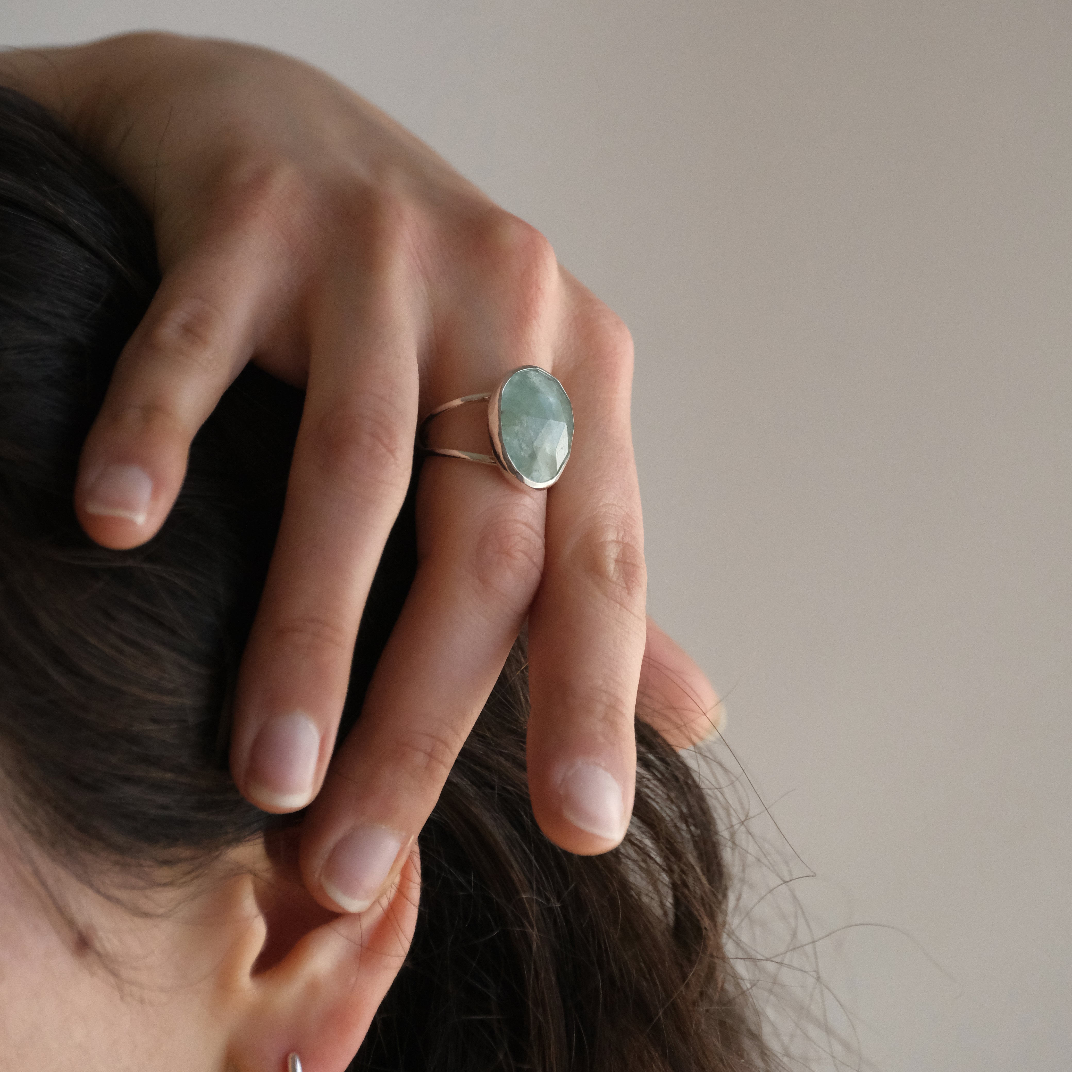 Aquamarine Baya Ring (Size 8.5) - One of a Kind