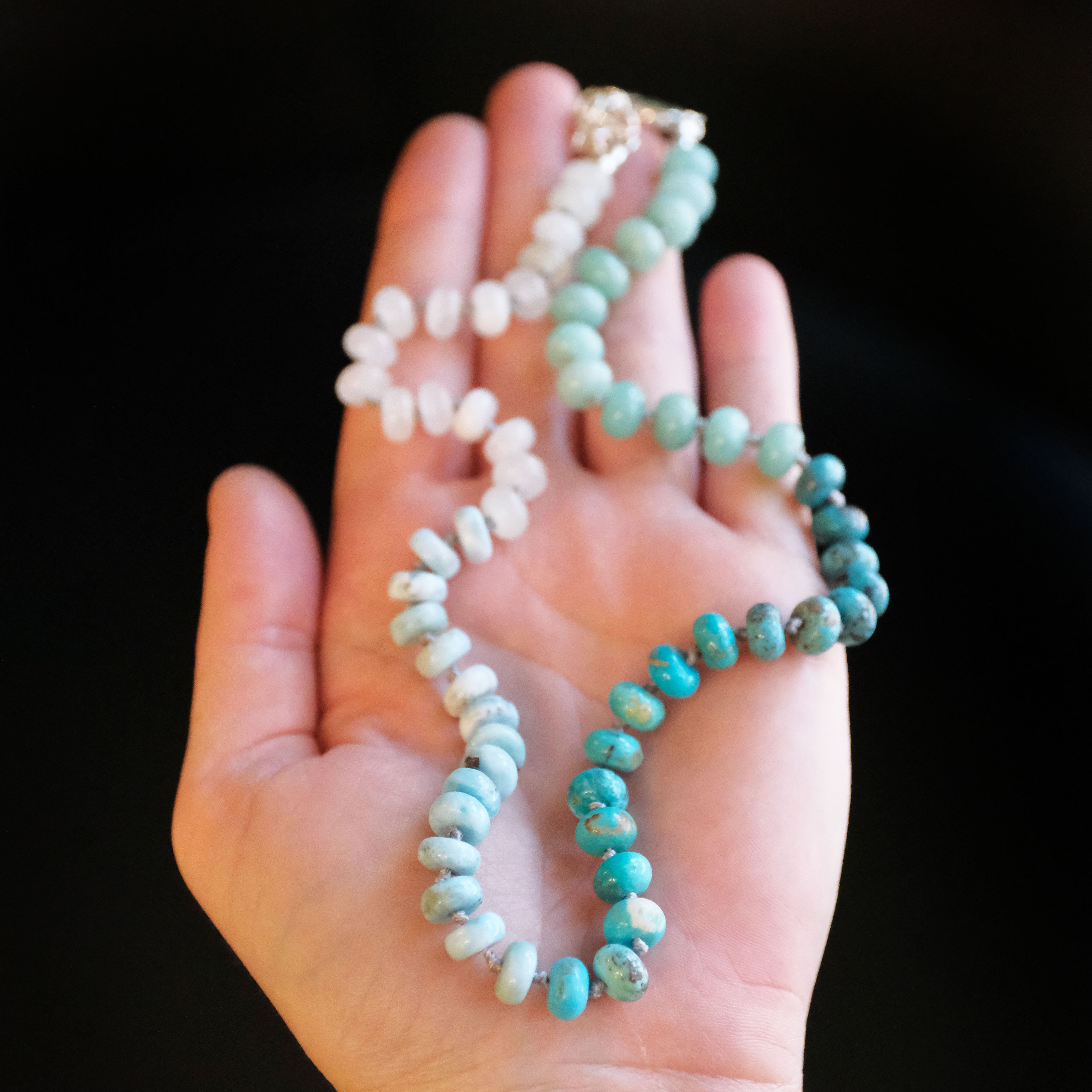 Knotted Seaworthy Gemstone Necklace - One of a Kind