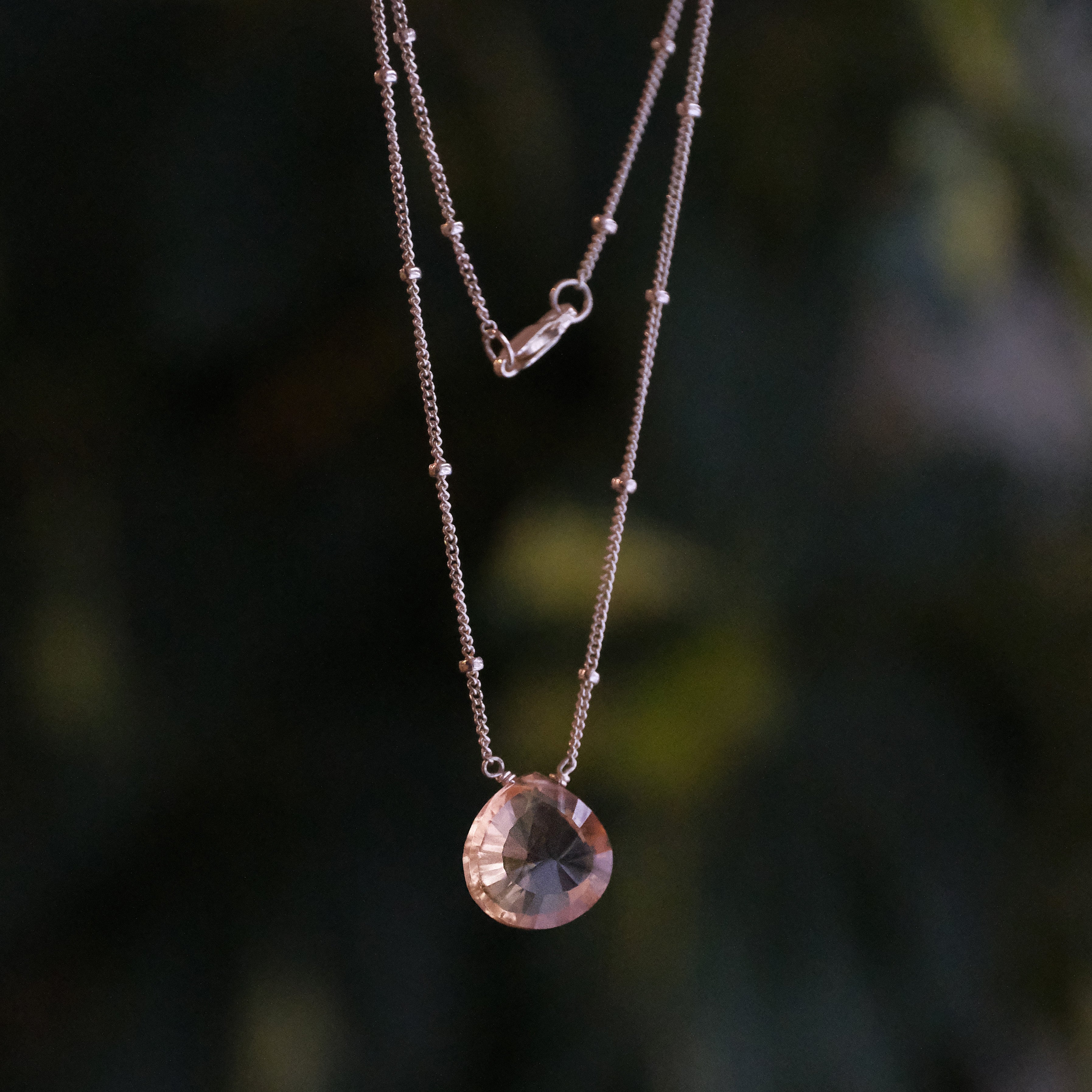 Citrine + Sterling Satellite Necklace