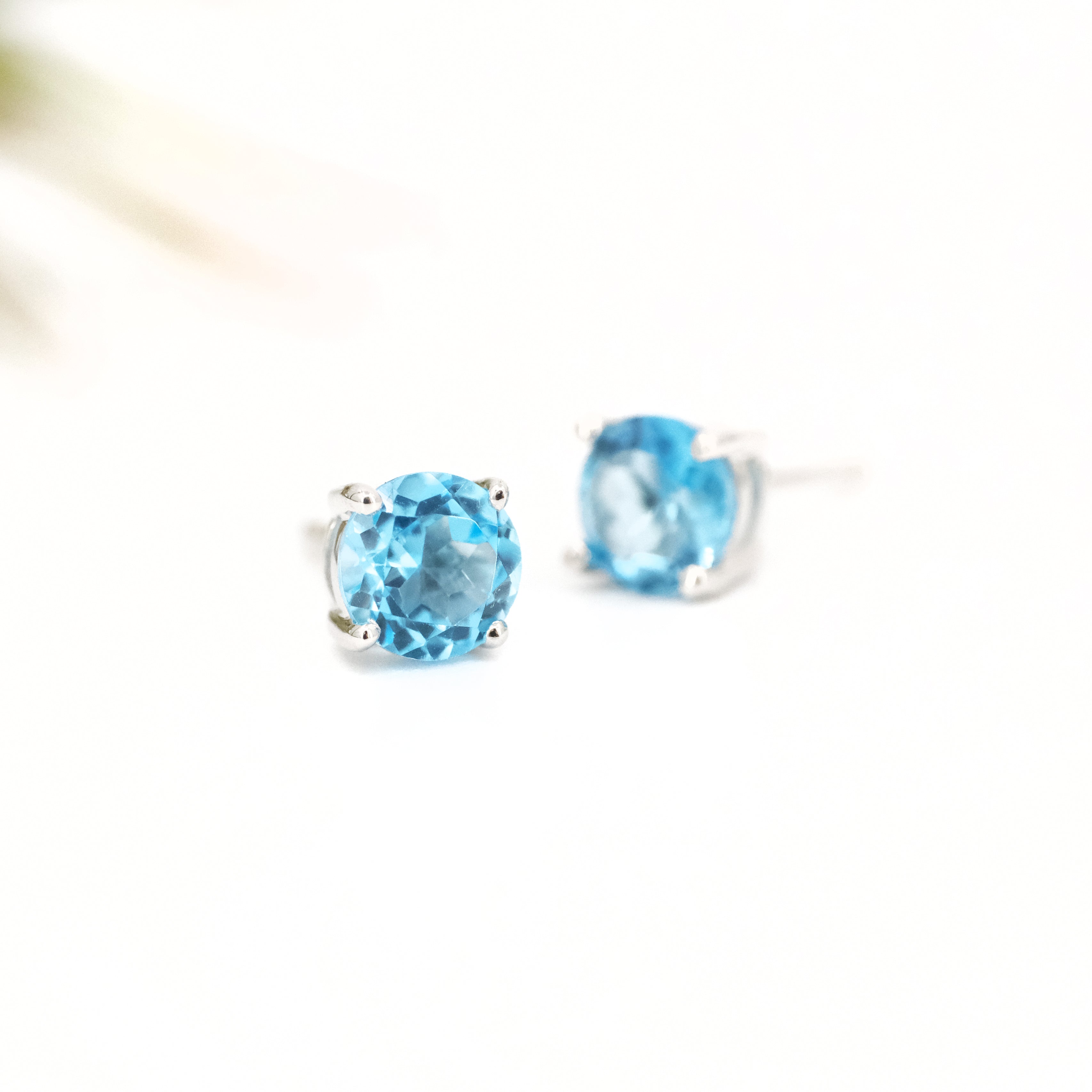 Blue Topaz Essential Stud Earrings