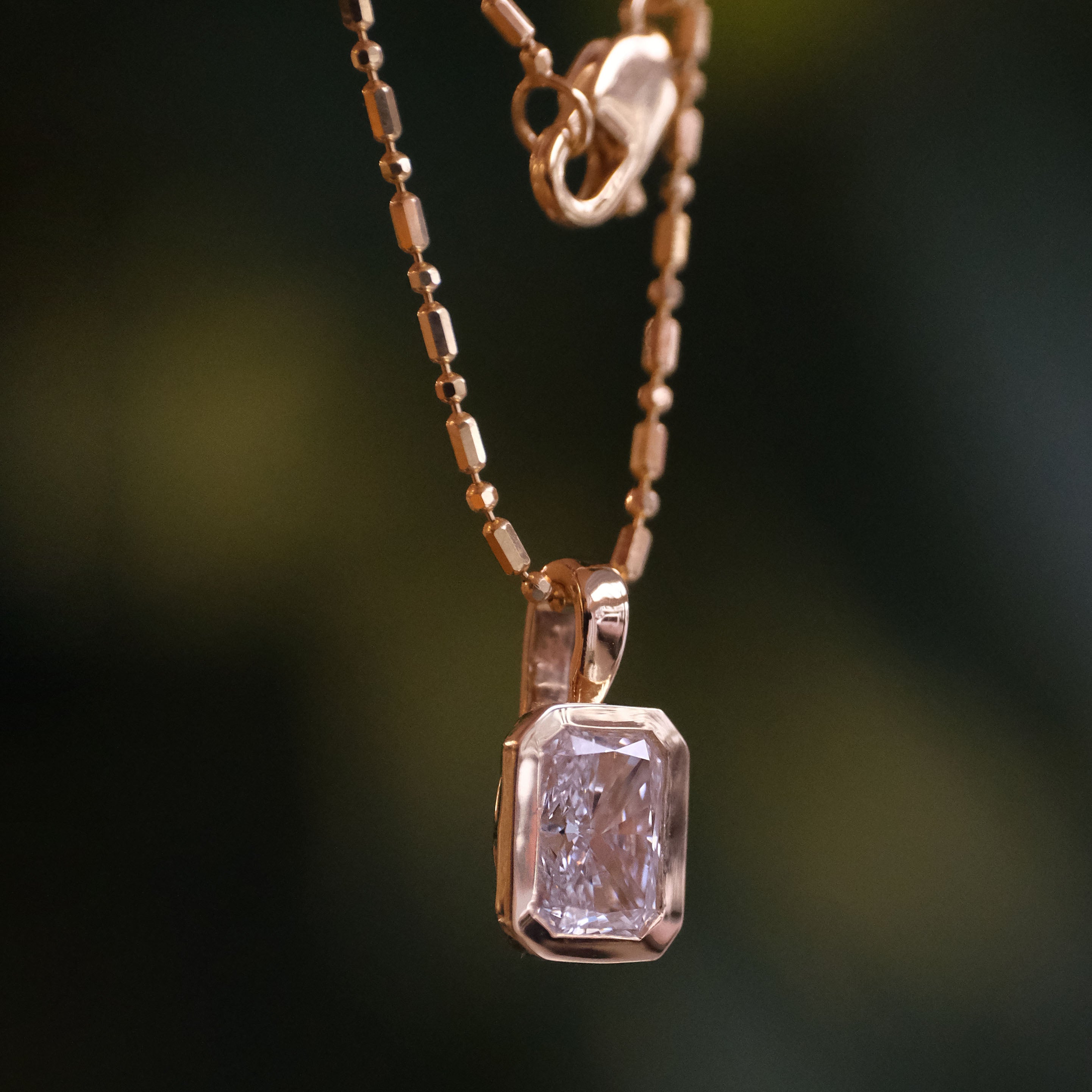 14k + Lab Diamond Lyon Necklace