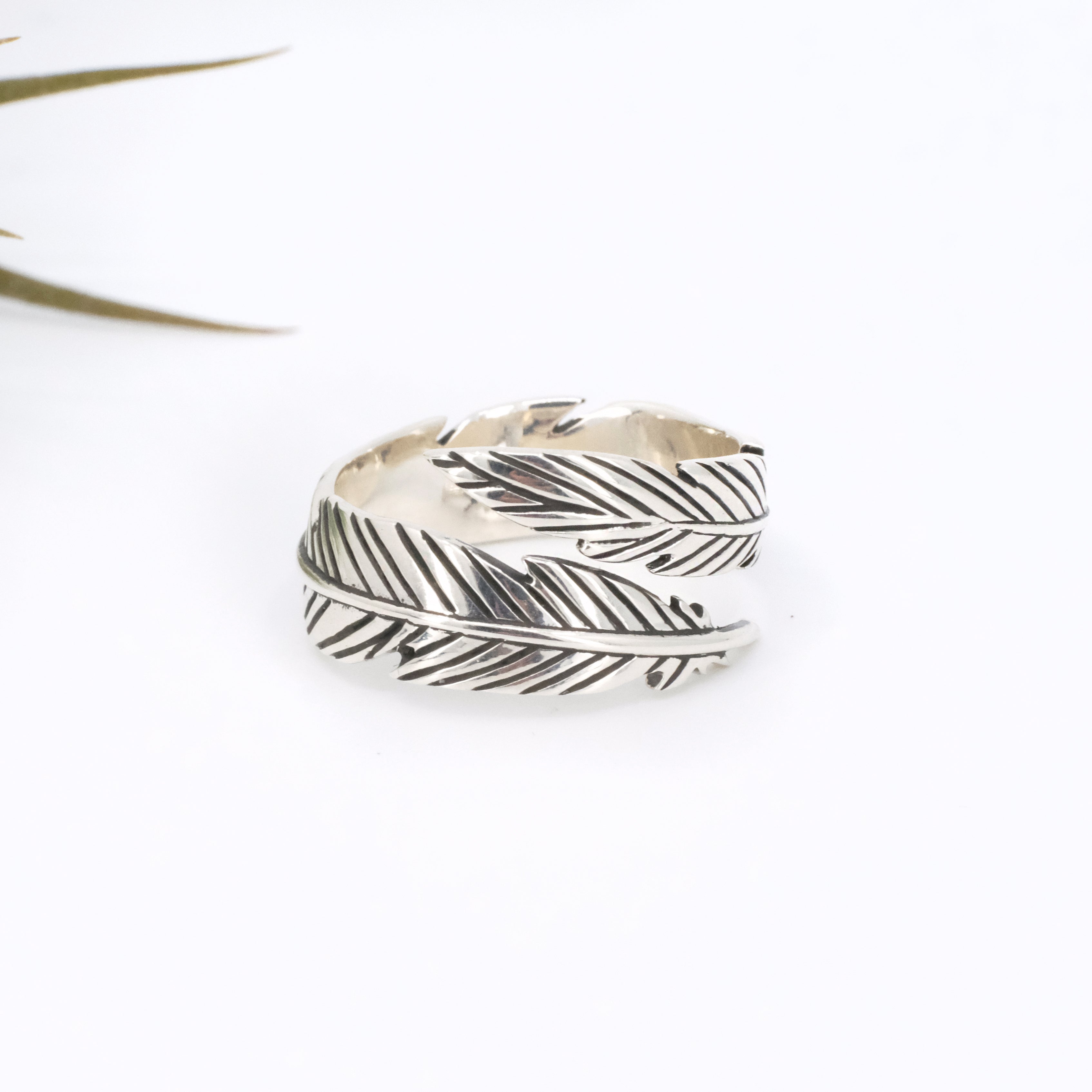 Feather Wrap Ring - Adjustable