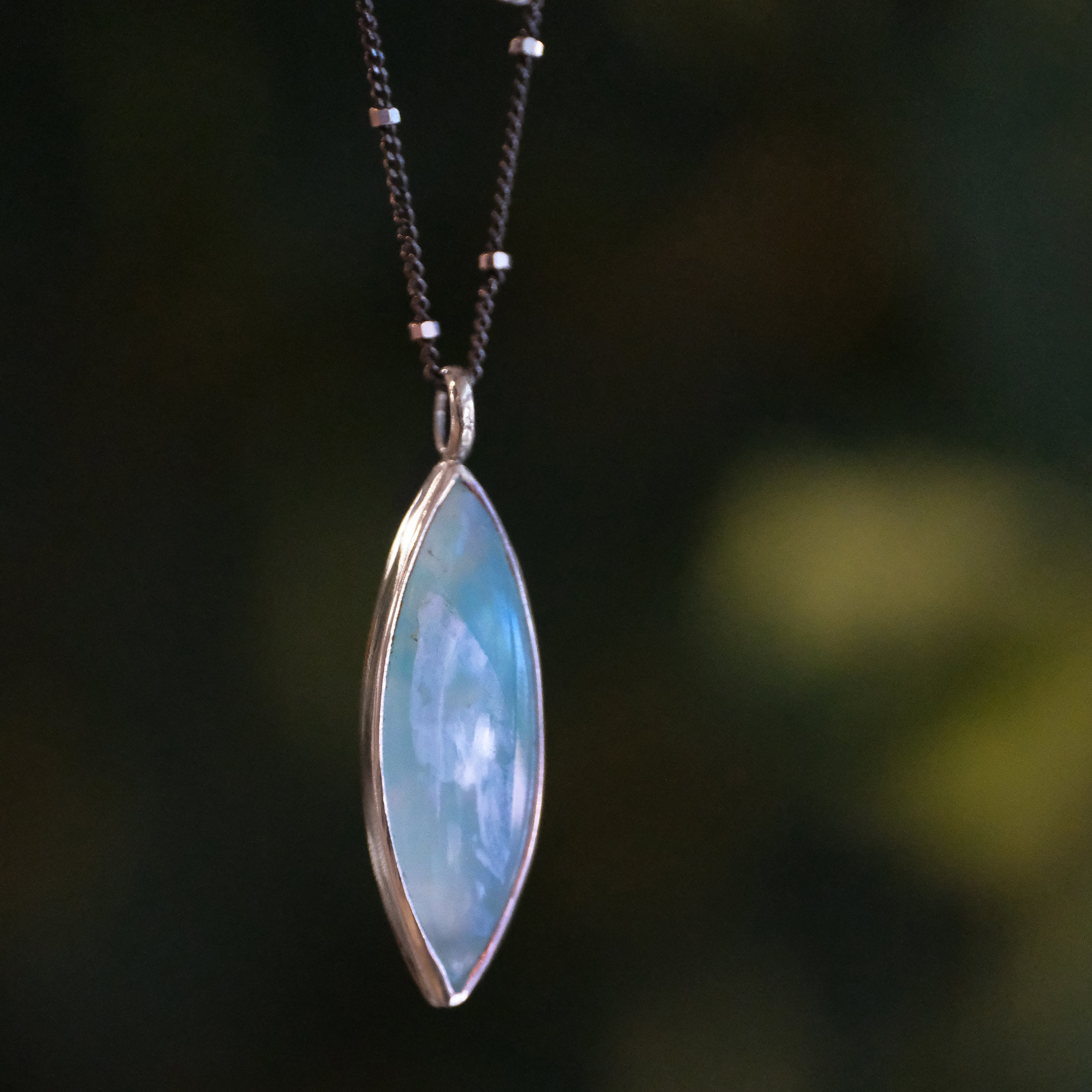Aquaprase + Sterling Galileo Necklace - One of a Kind