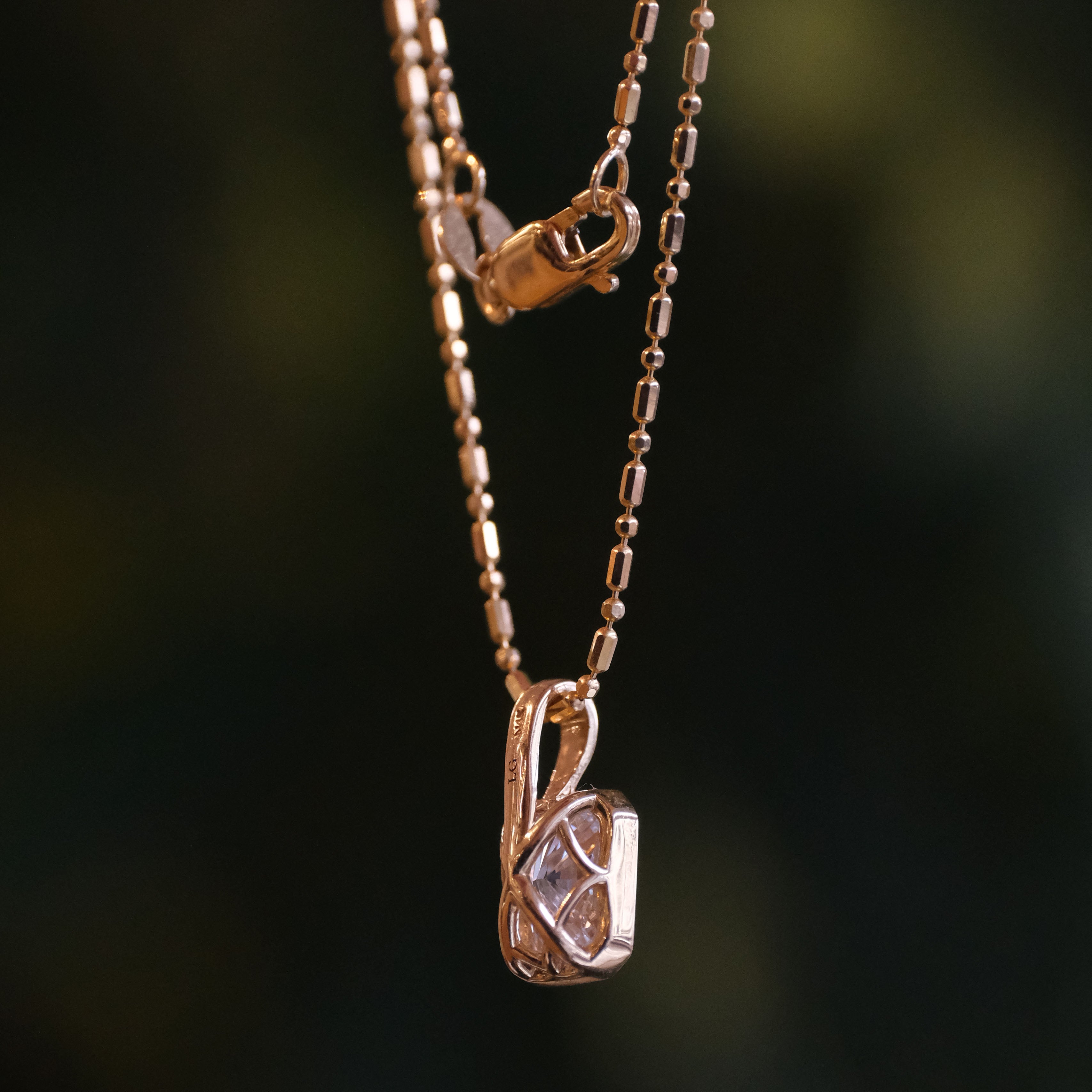 14k + Lab Diamond Lyon Necklace