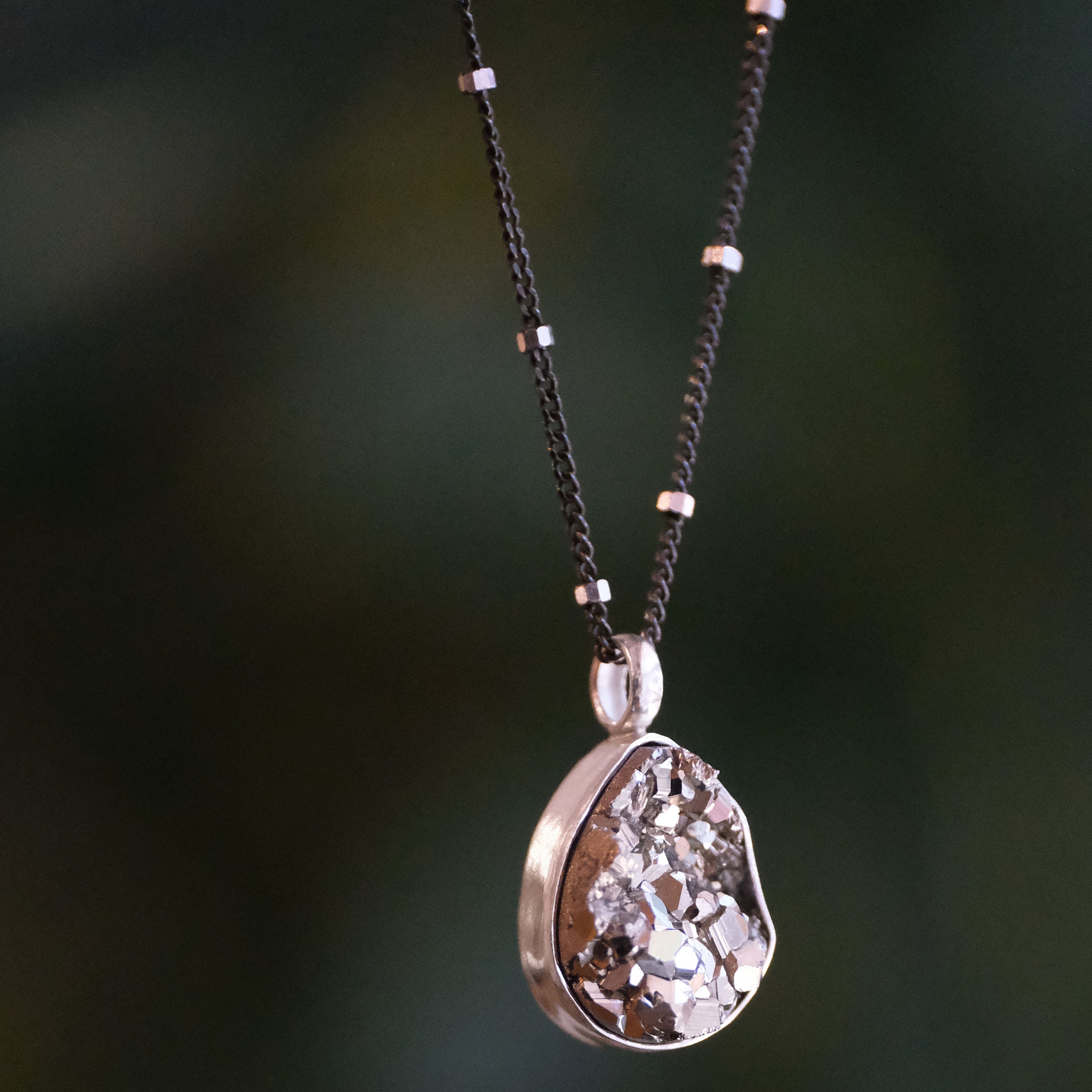 Pyrite + Sterling Galileo Necklace
