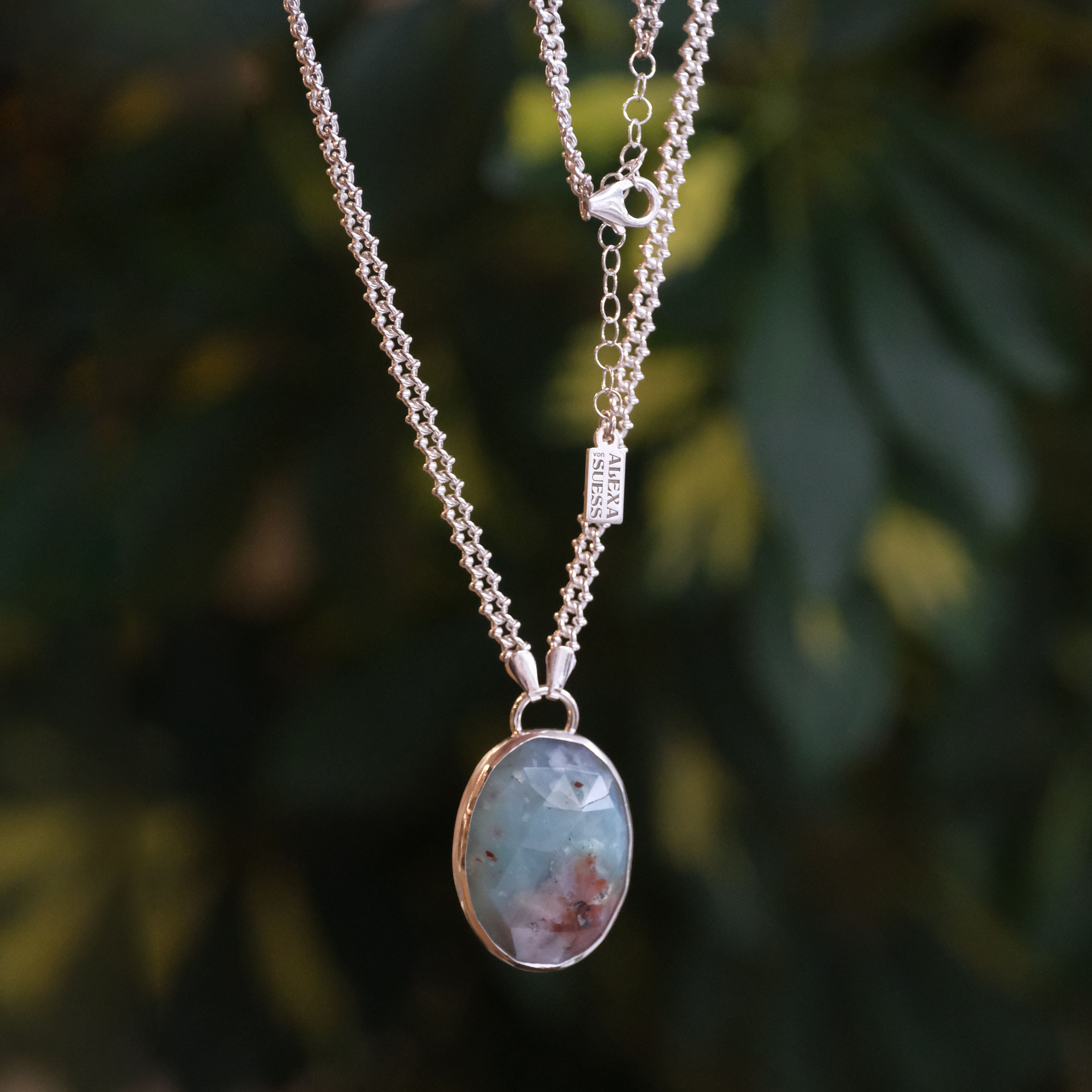 Aqua Chrysoprase Coral Reef Necklace - One of a Kind
