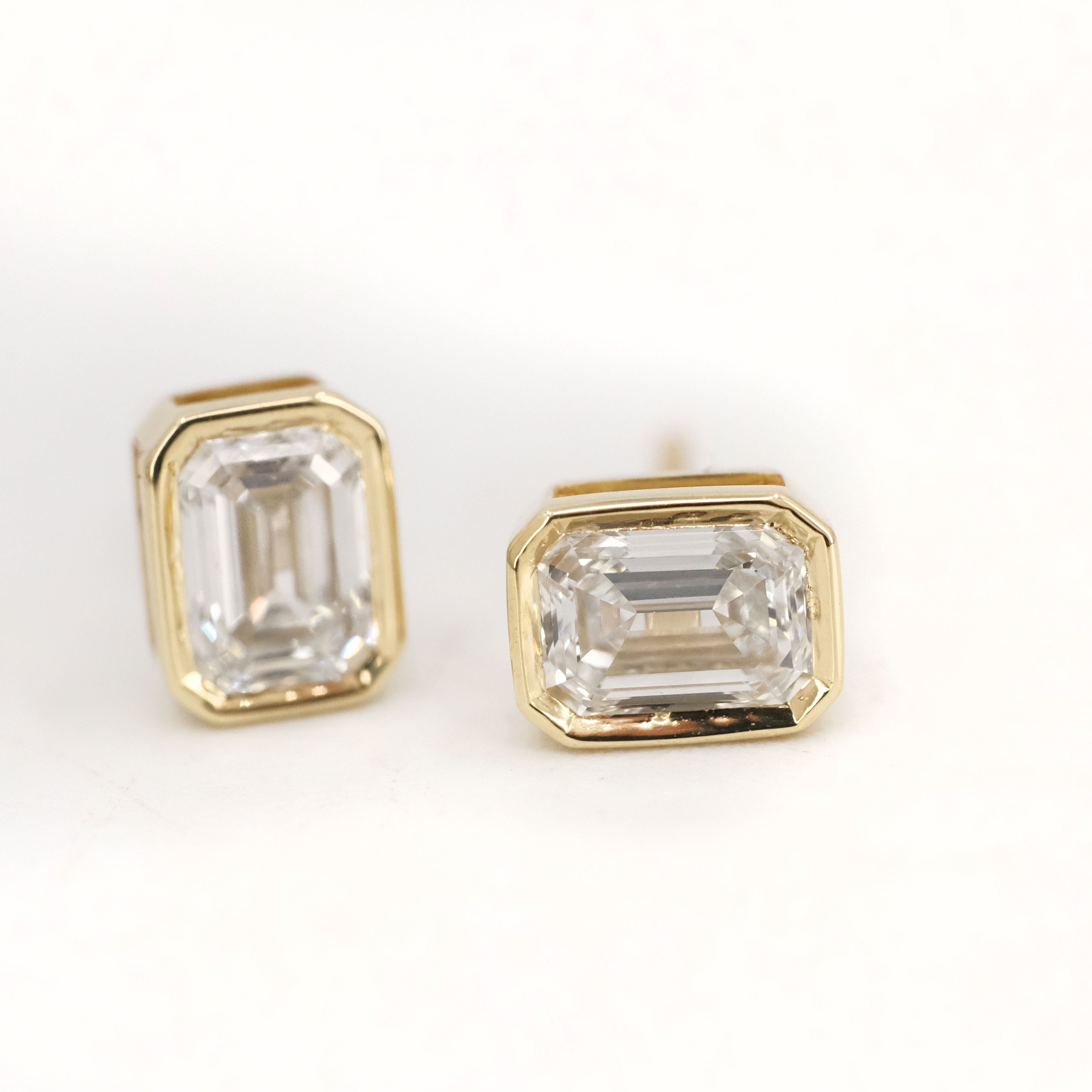 14k + Lab Diamond Vigere Earrings