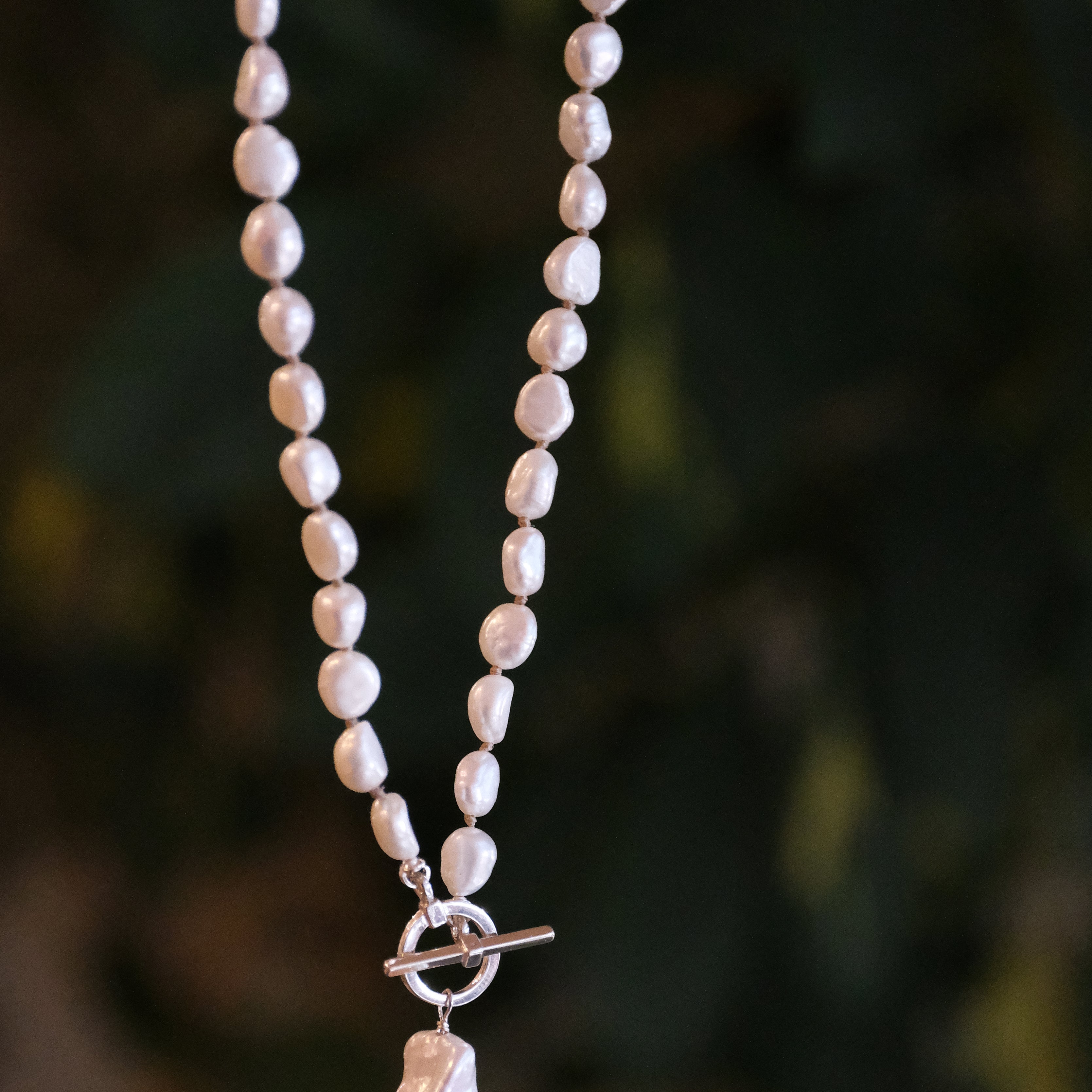 Albino Pearl + Sterling Necklace - One of a Kind