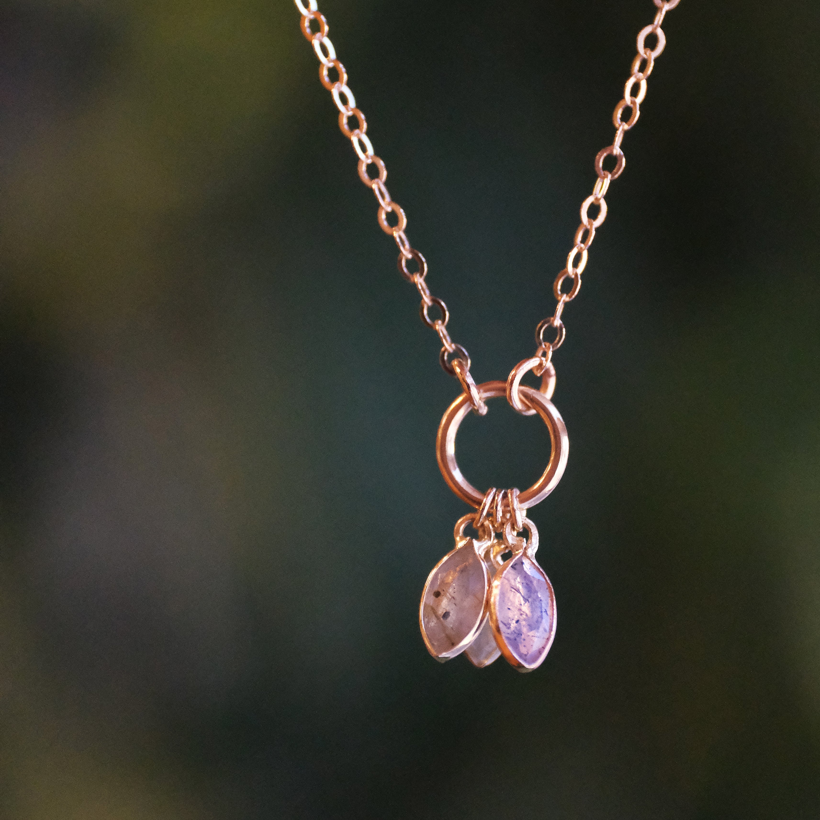 14k + Labradorite Petals Necklace