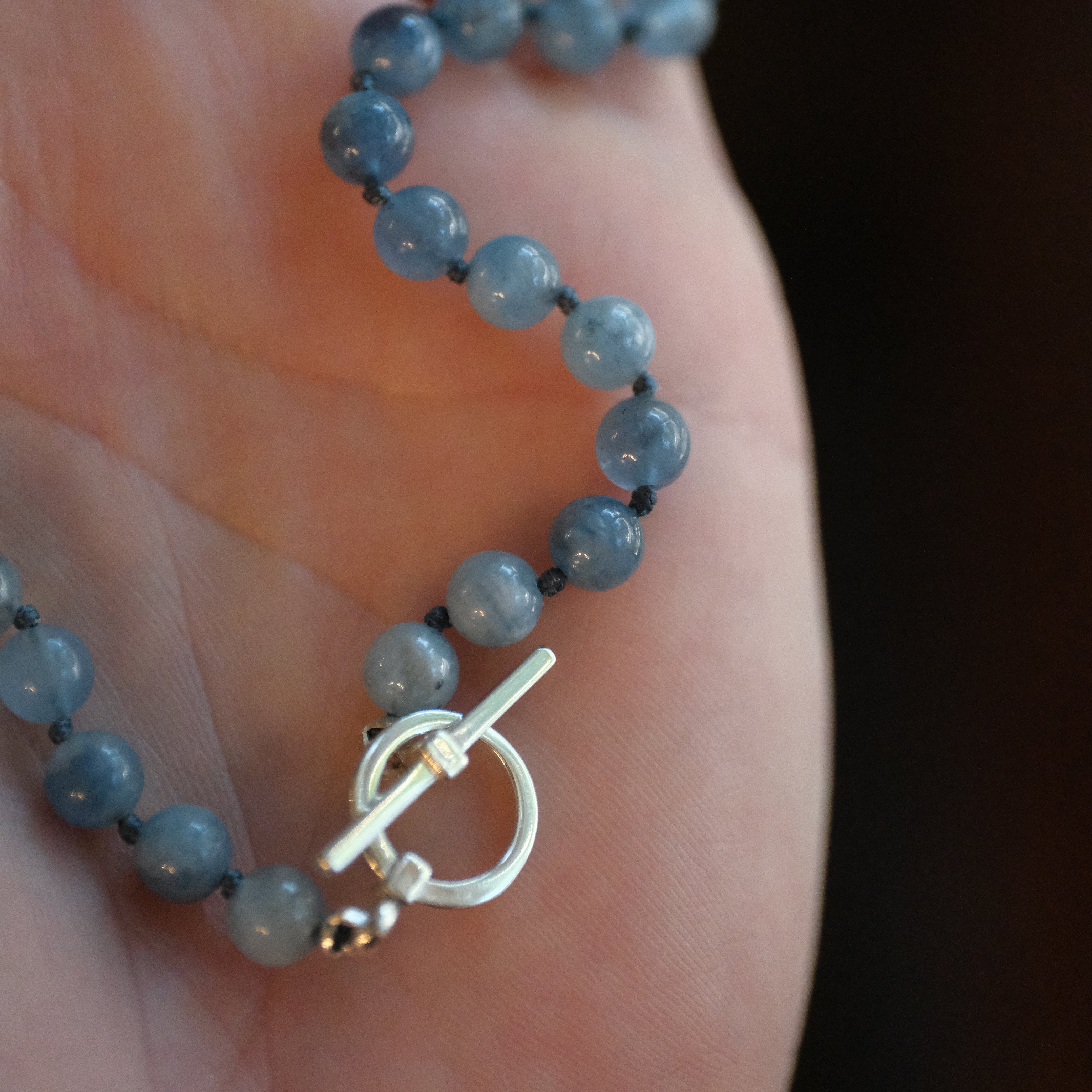Aquamarine + Sterling Dion Necklace - One of a Kind