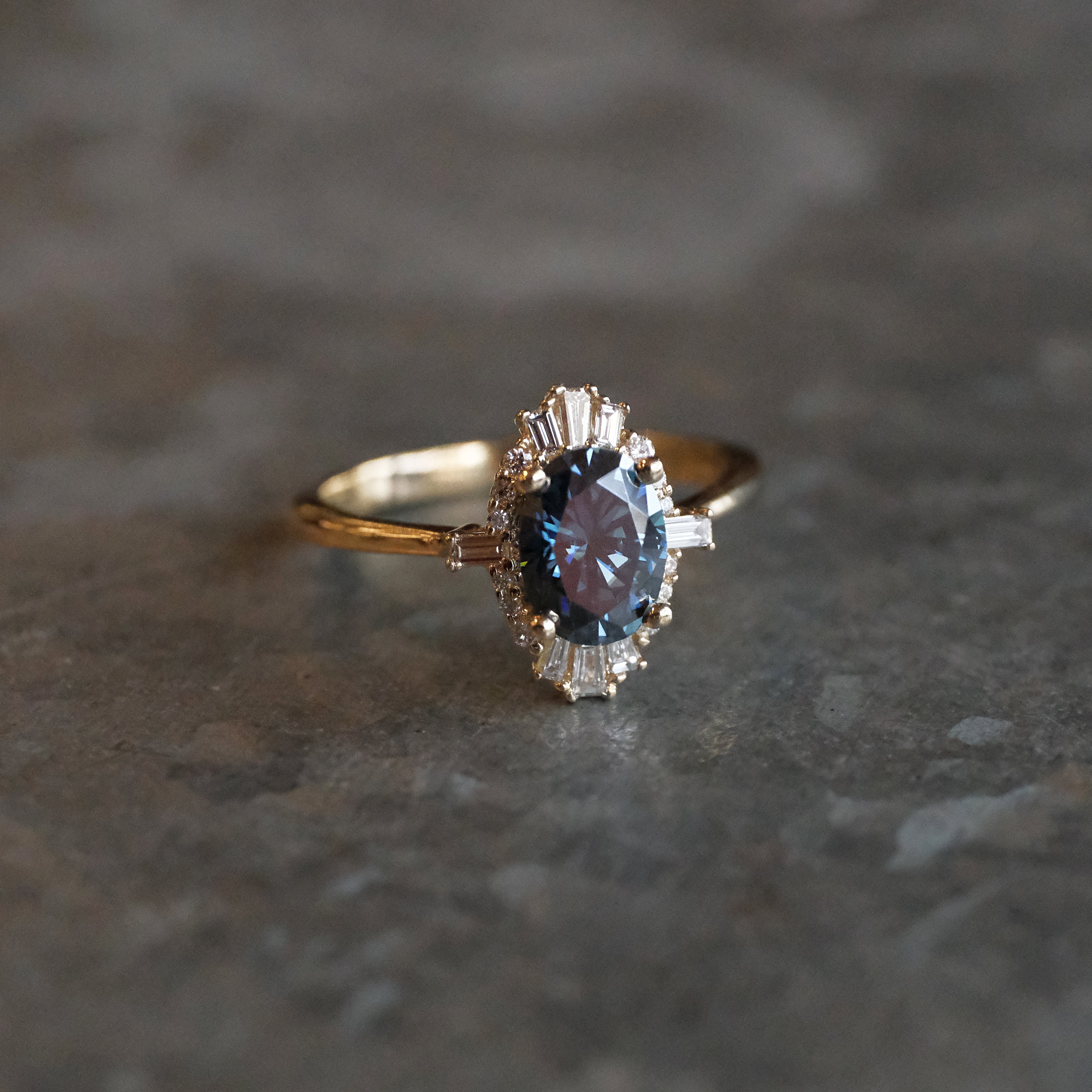 14k Moissanite + Diamond Chareau Ring