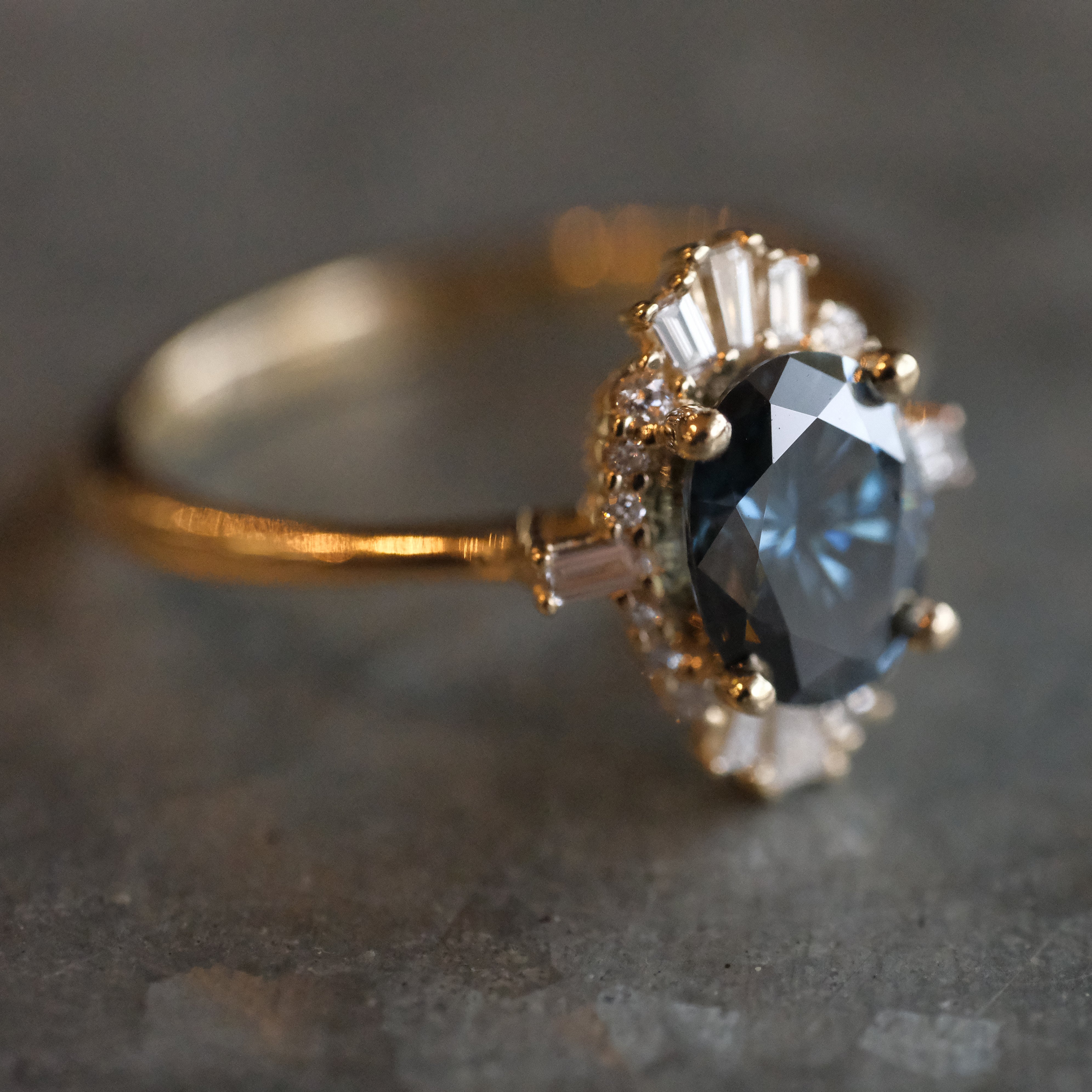 14k Moissanite + Diamond Chareau Ring