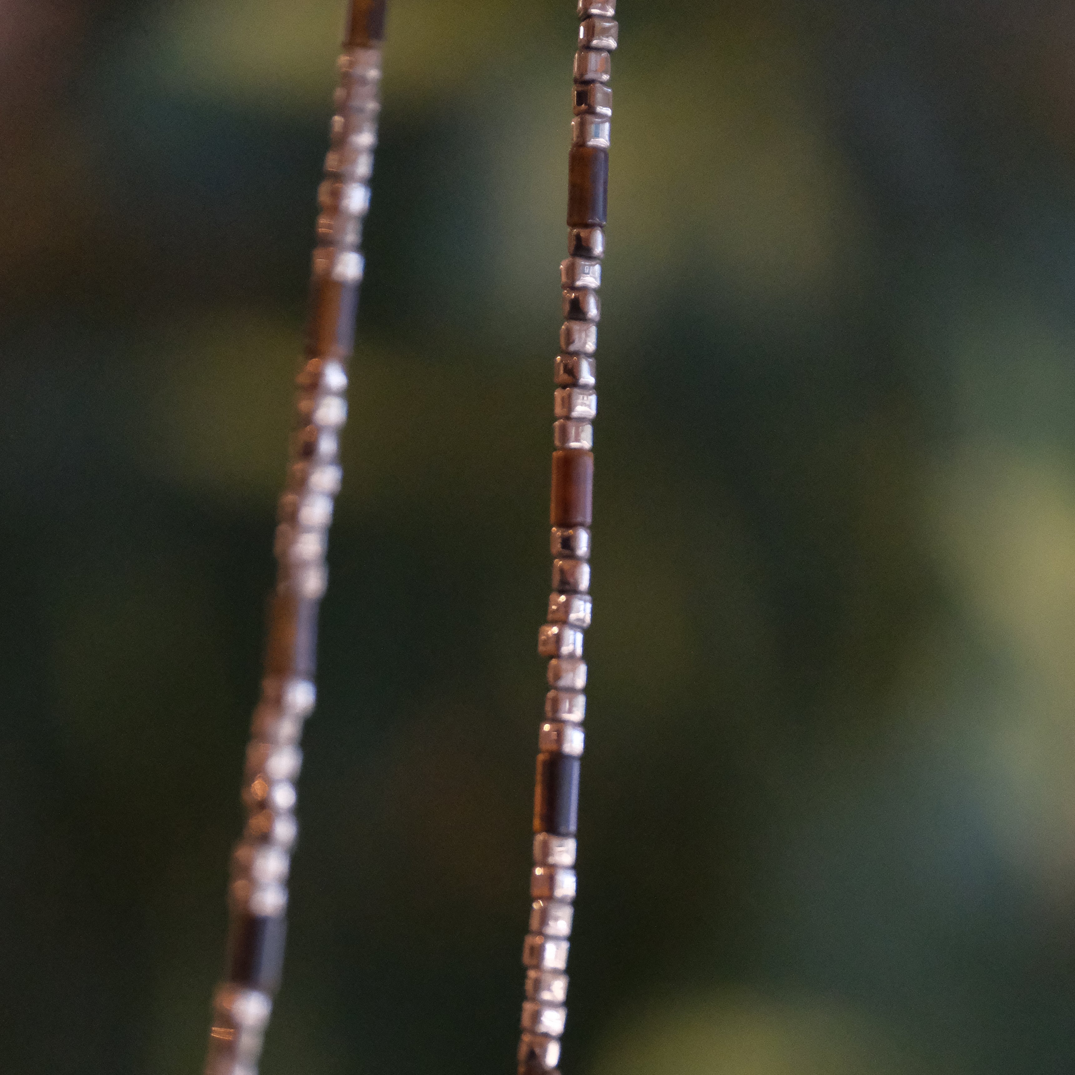 Tiger Eye + Pyrite Pattern Necklace - One of a Kind