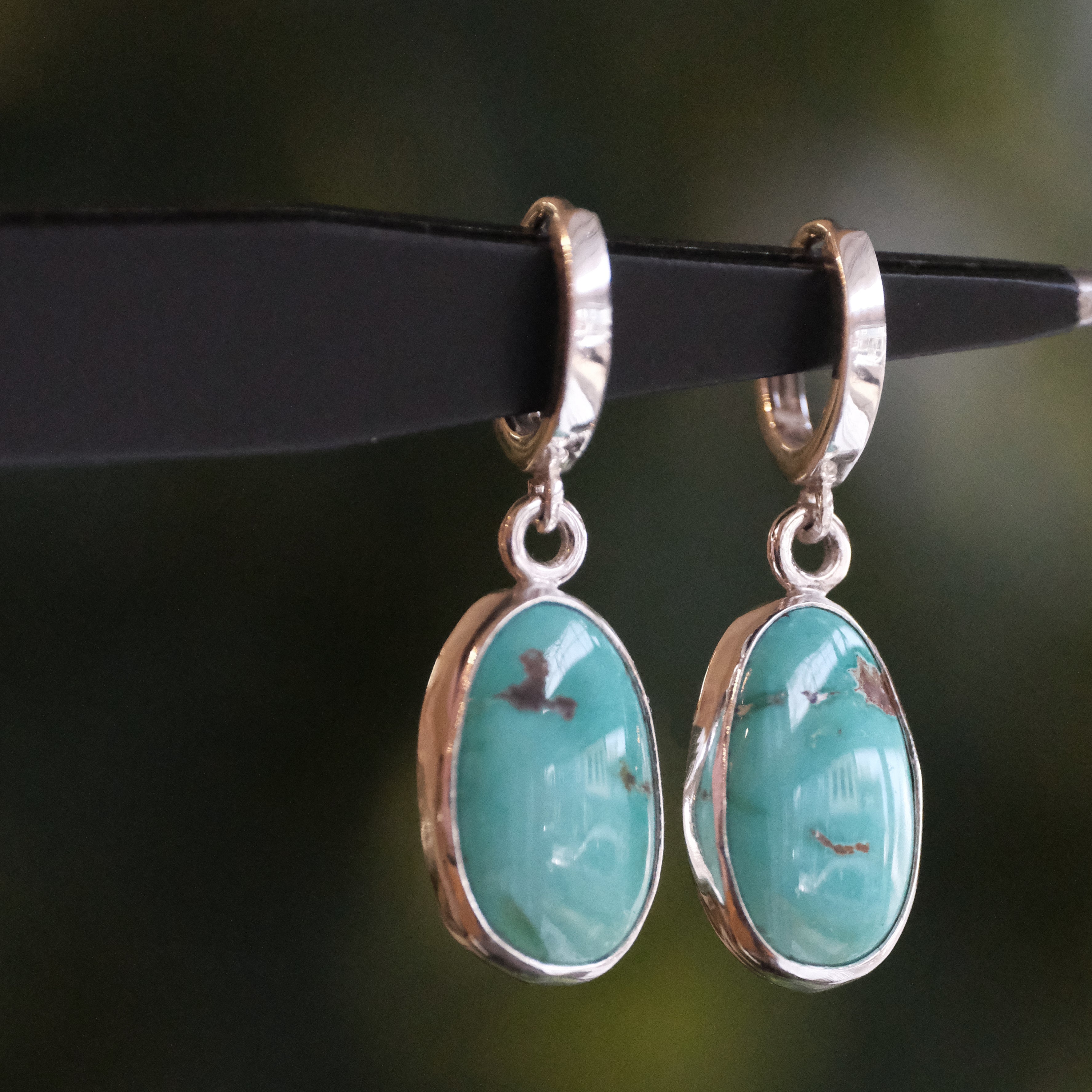 Turquoise Drops of Saturn Earrings - One of a Kind