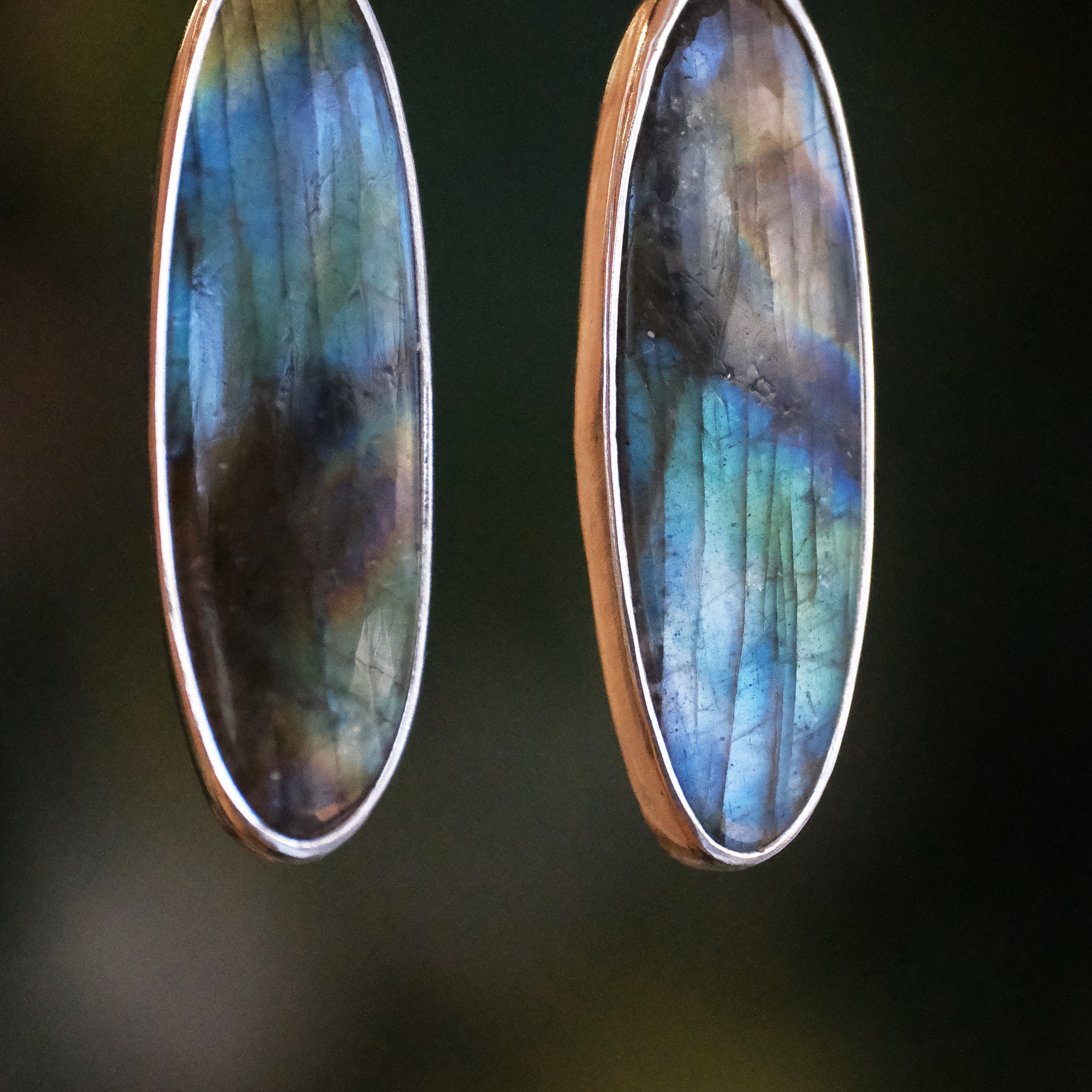 Labradorite Northern Lights Earrings - One of a Kind