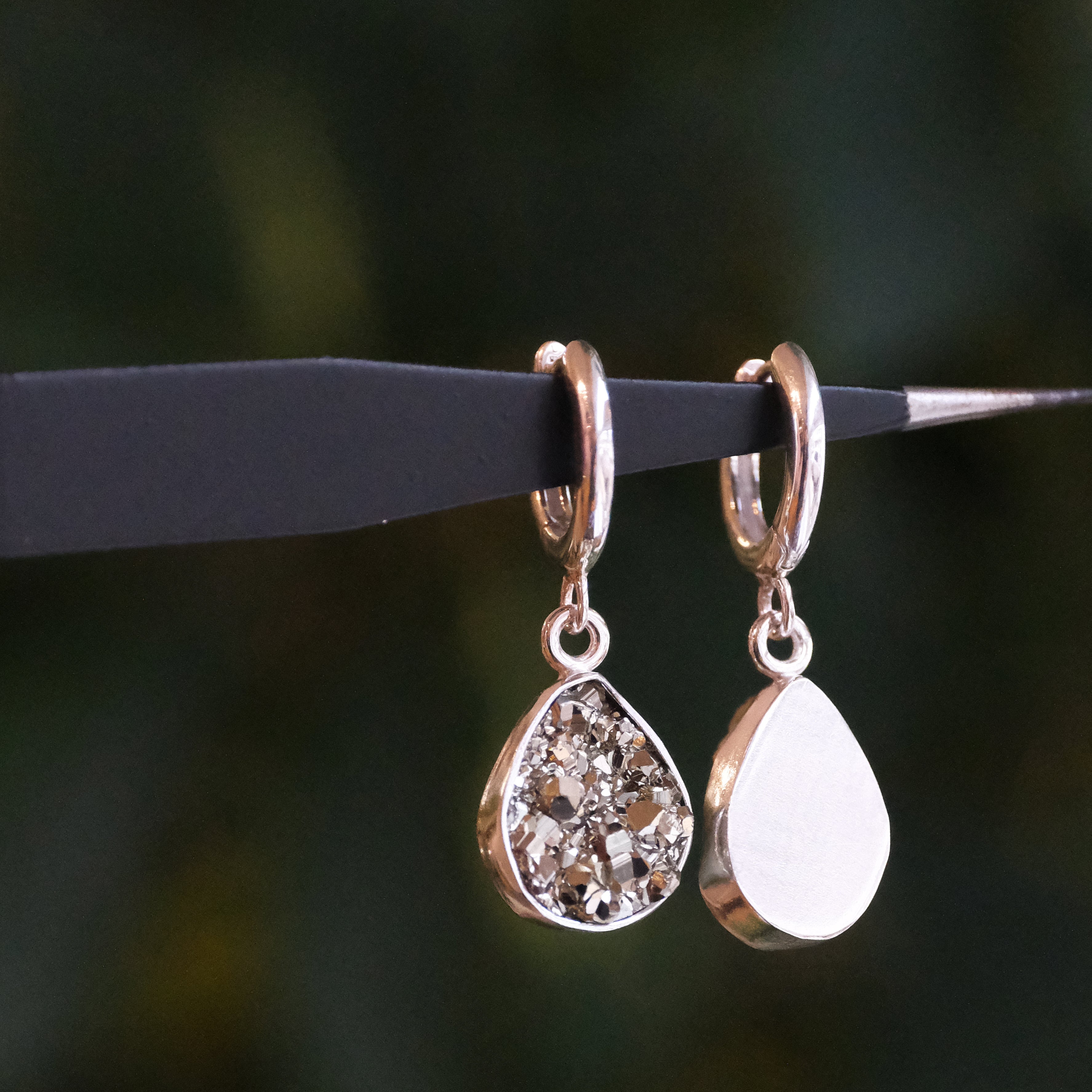 Pyrite + Sterling Gold Rush Earrings - One of a Kind