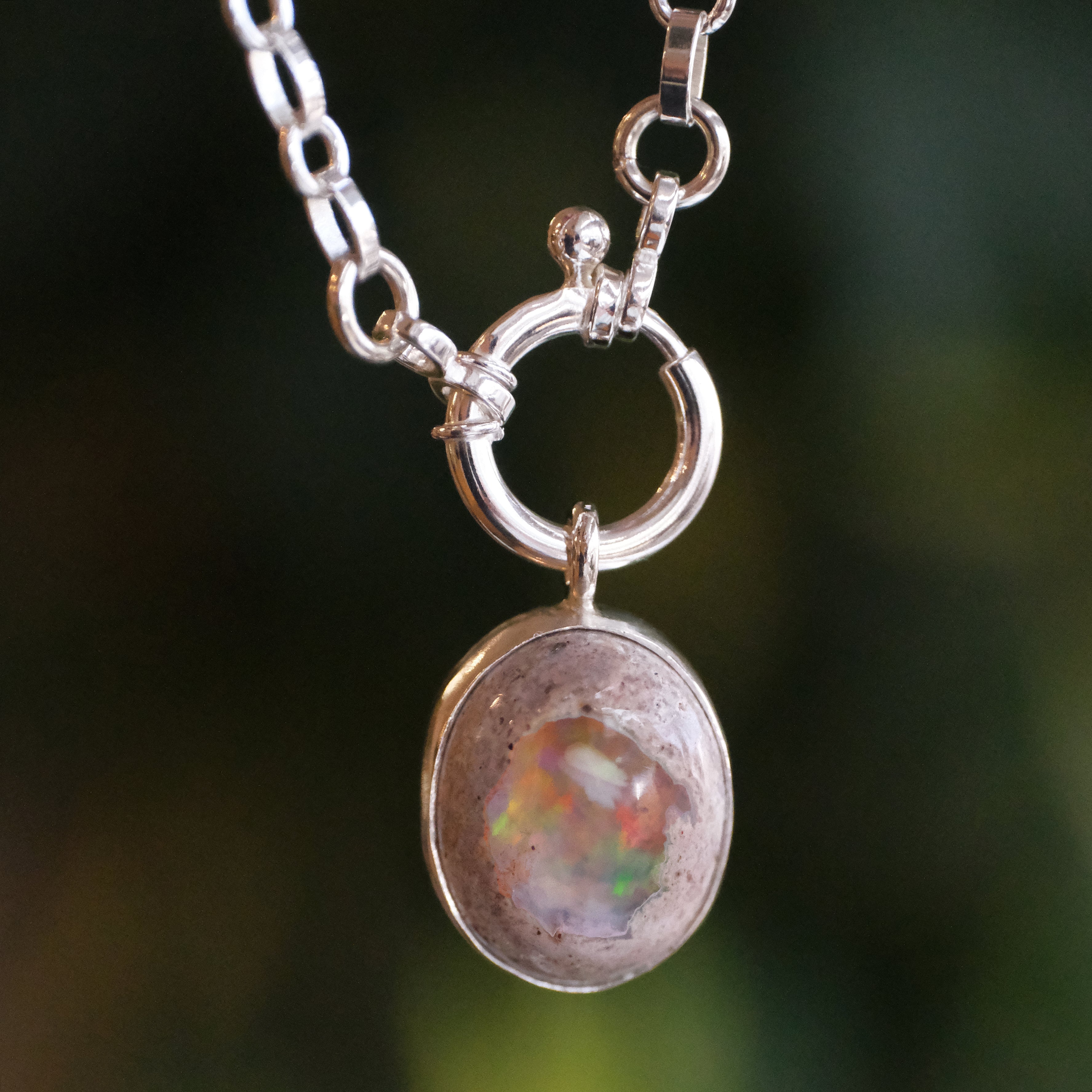 Jelly Opal Charm Keeper Necklace - One of a Kind