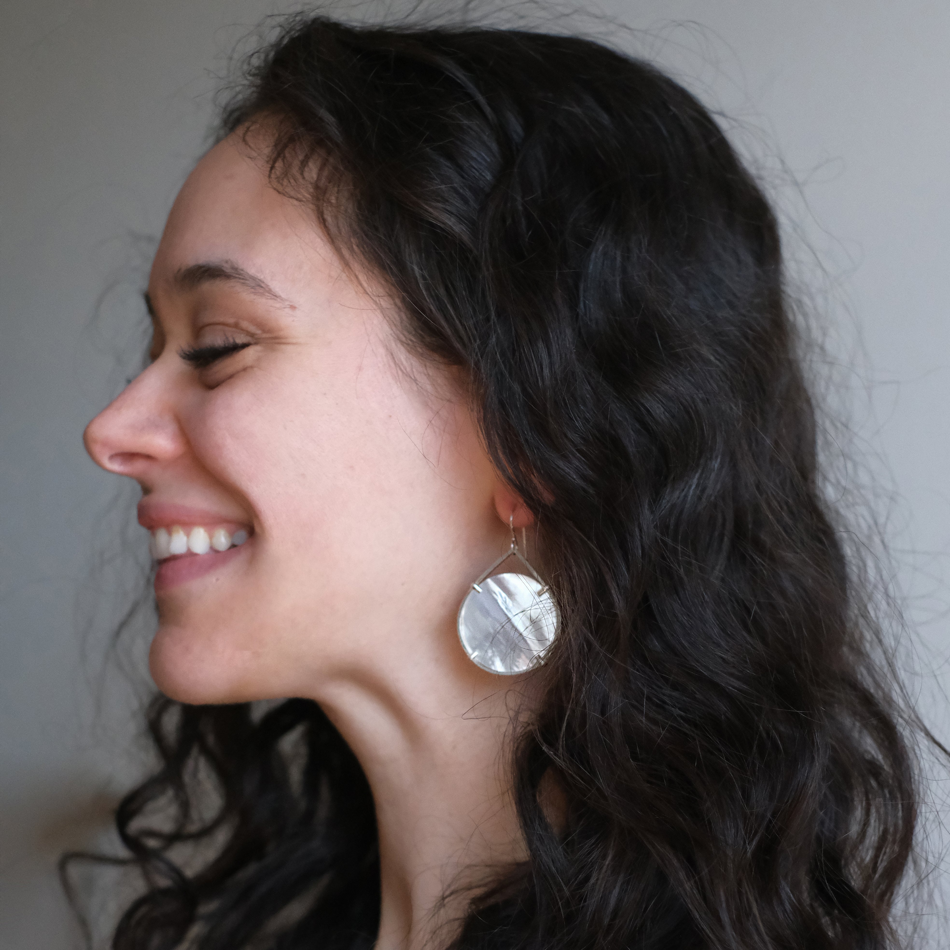 Mother of Pearl Splash Earrings