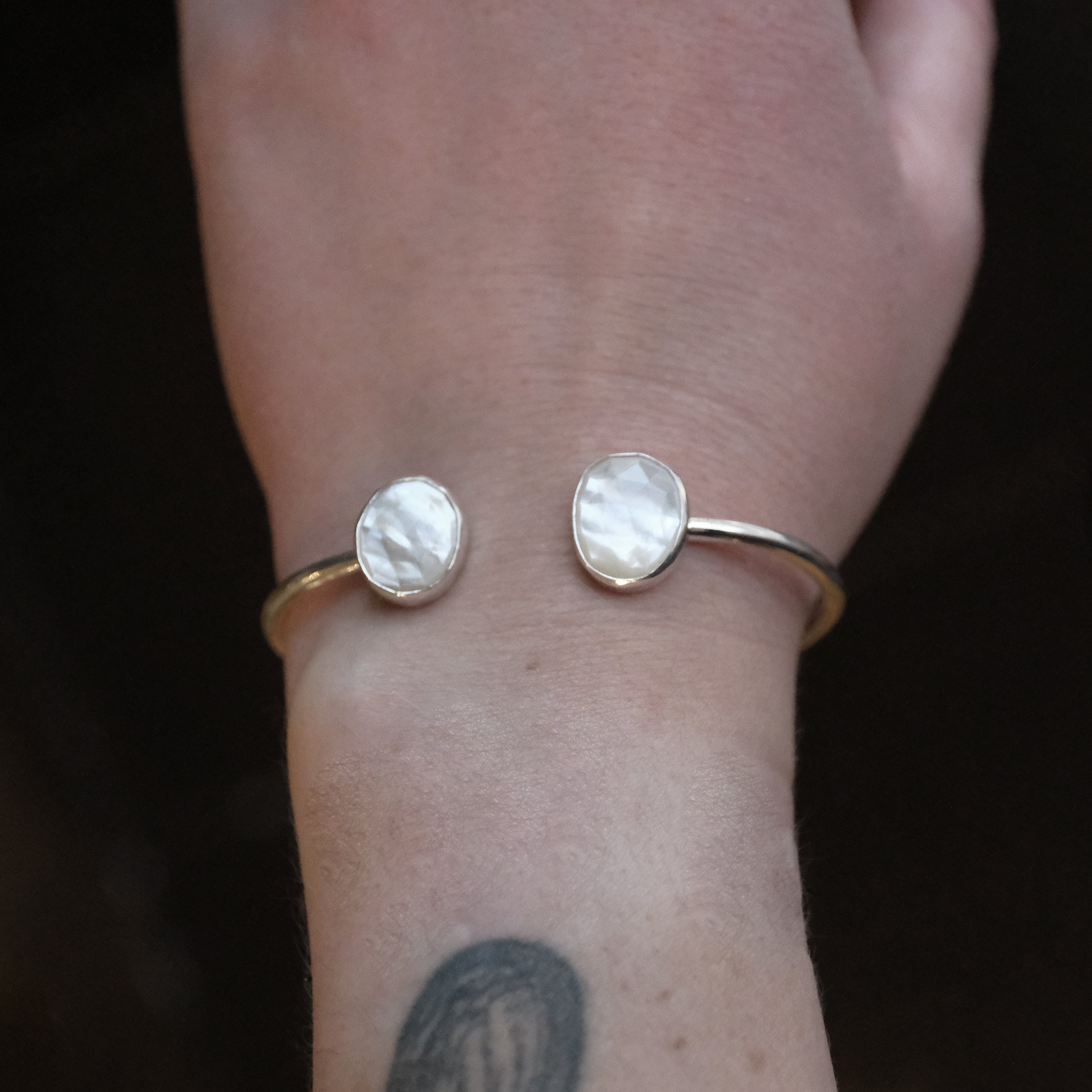 Mother of Pearl Duo Cuff - One of a Kind