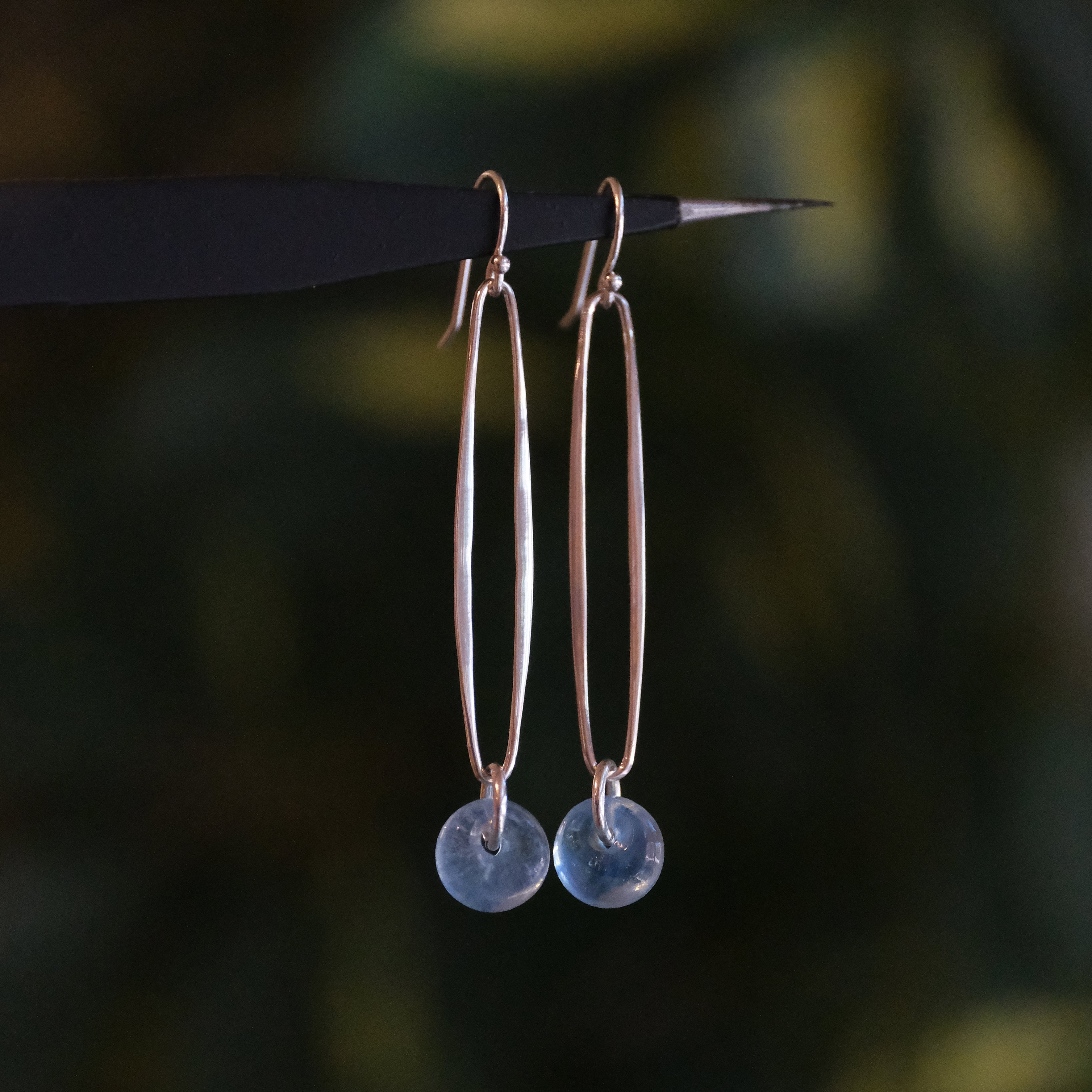 Between Aquamarine Earrings - One of a Kind