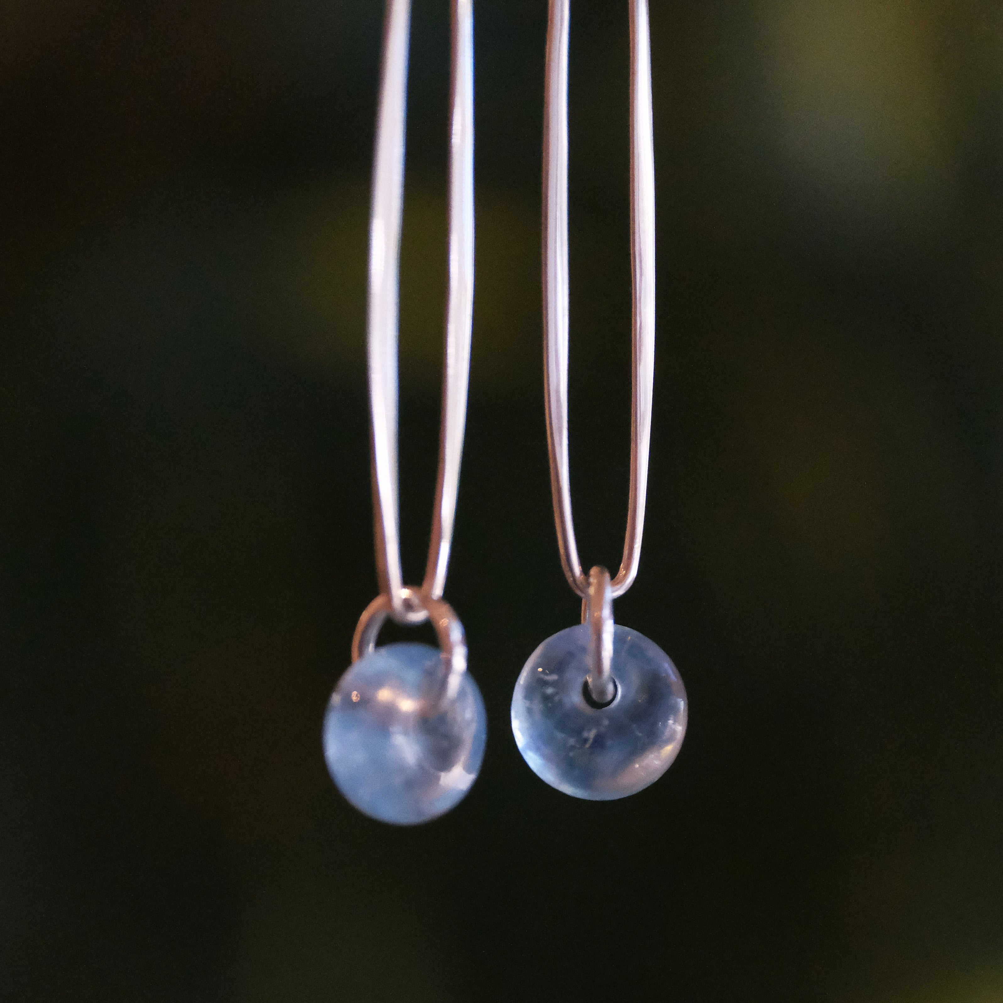 Between Aquamarine Earrings - One of a Kind