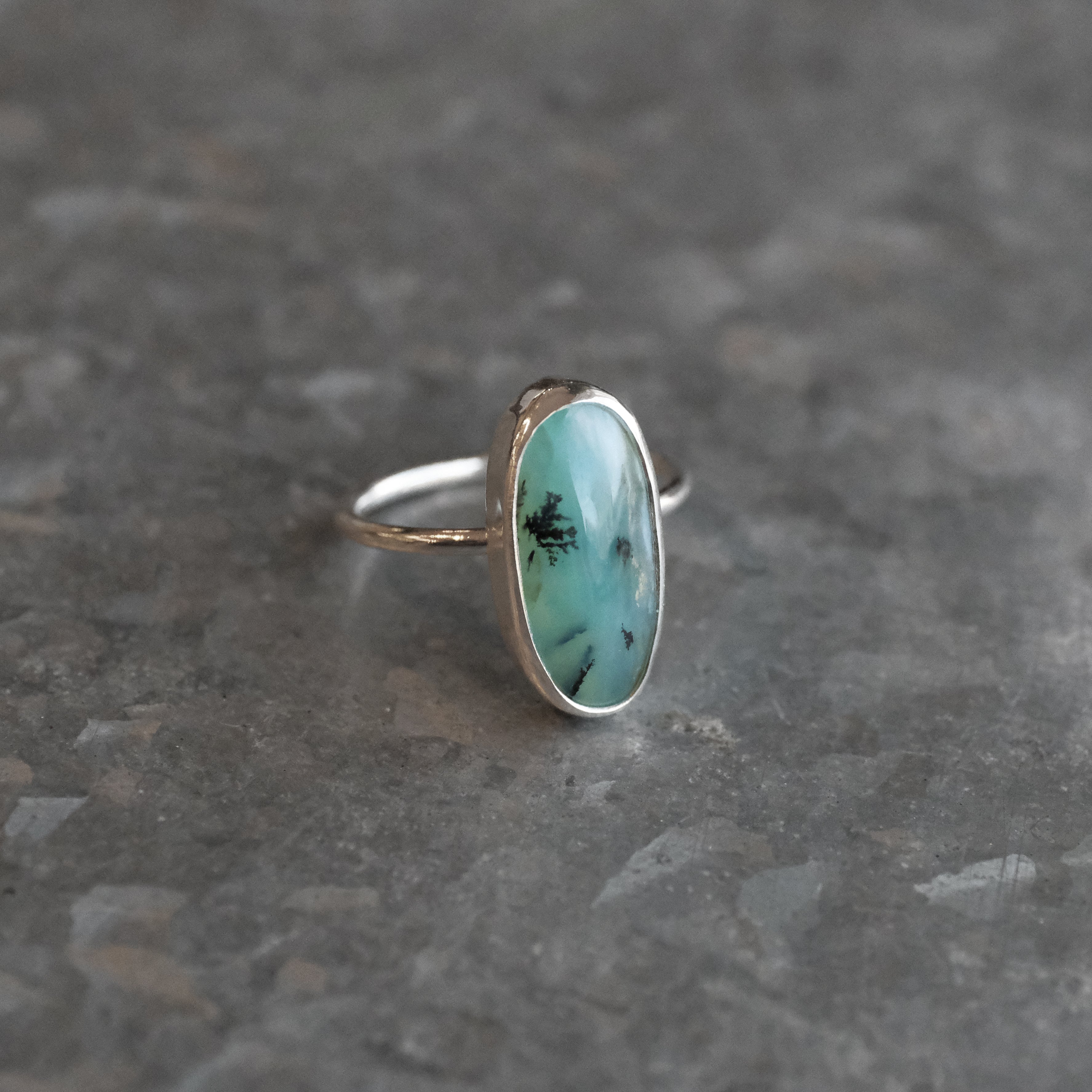 Peruvian Opal Chiquito Ring (Size 7) - One of a Kind