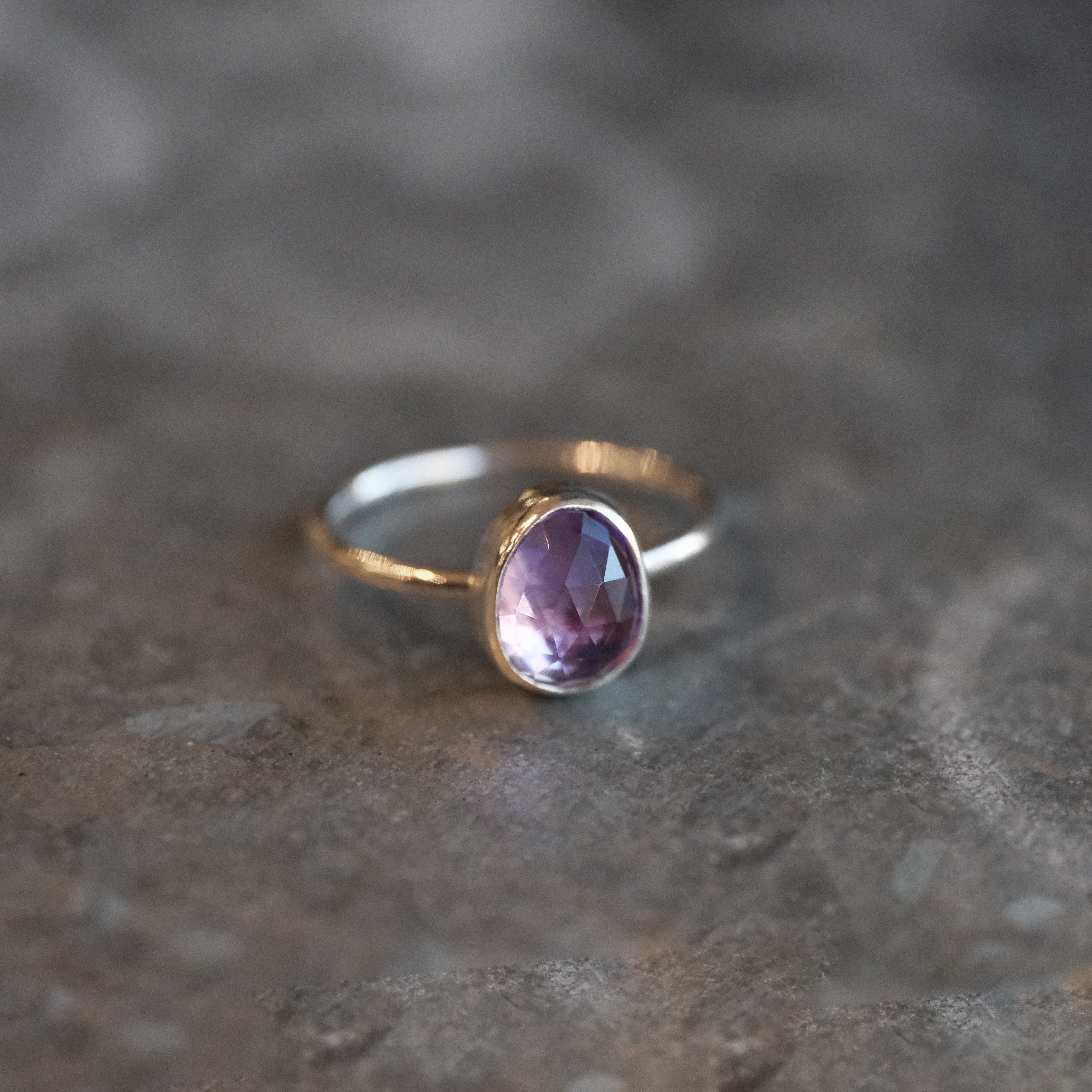 Amethyst Chiquito Ring (Size 8) - One of a Kind