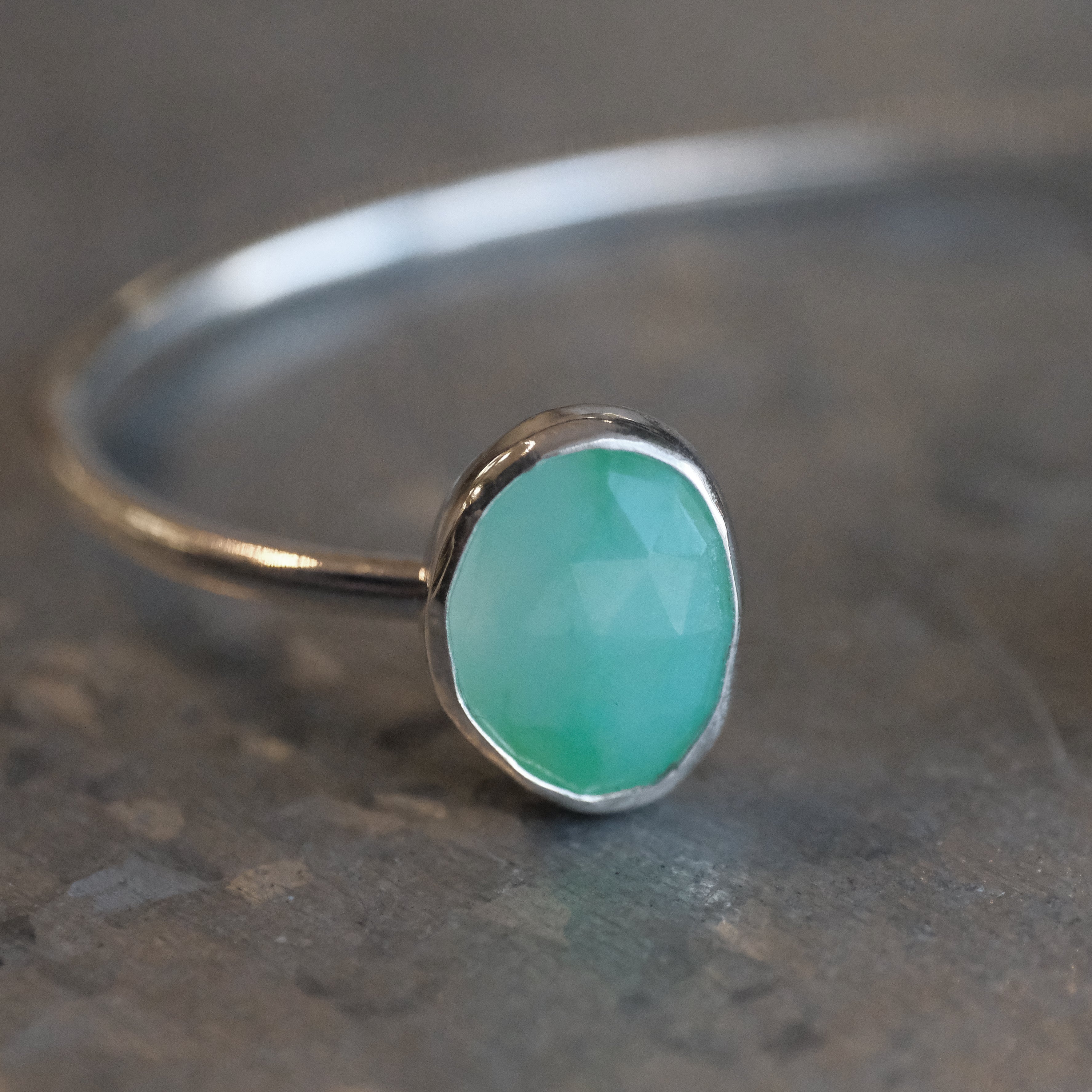 Aqua Chrysoprase Duo Cuff - One of a Kind
