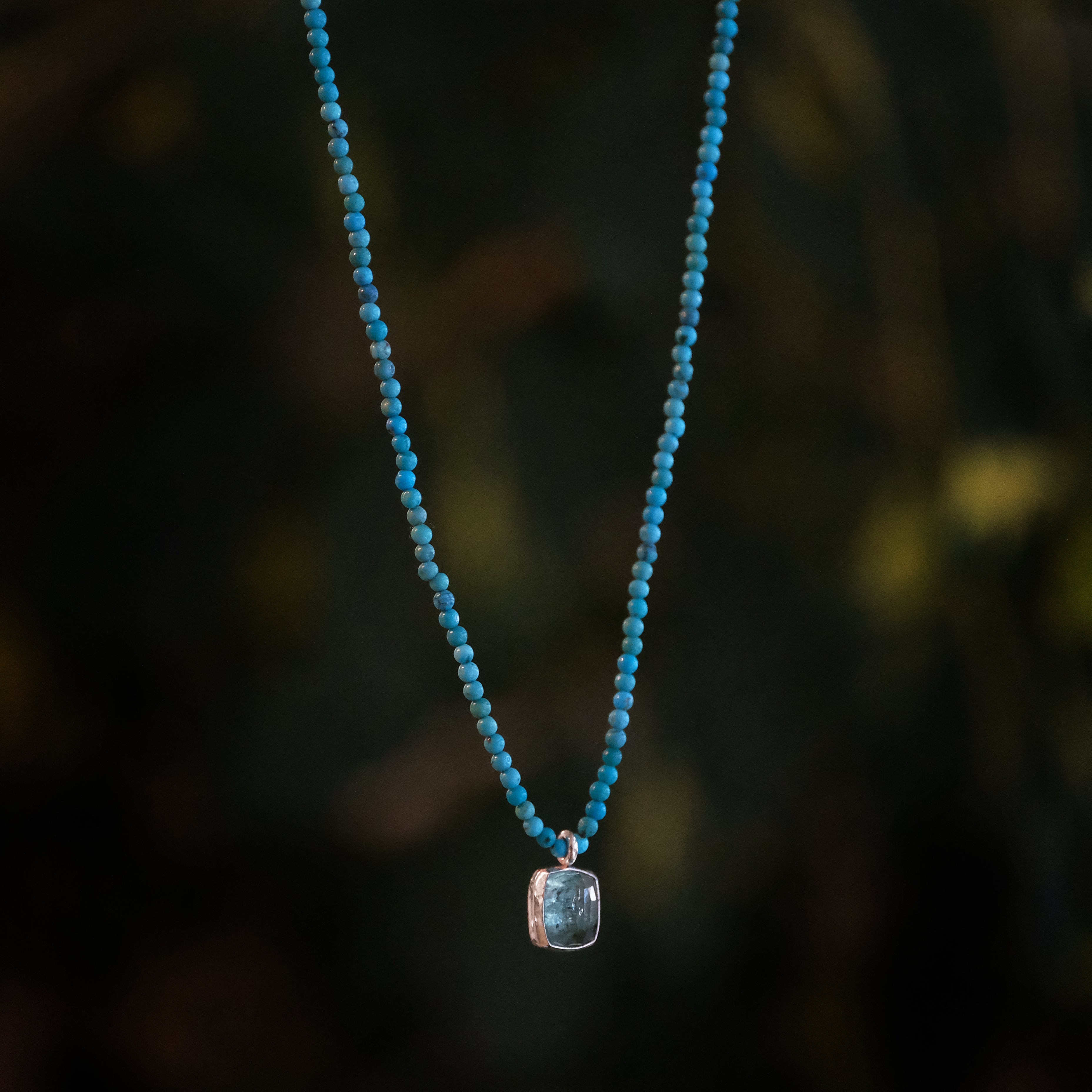 Turquoise + Aqua Tourmaline Crux Necklace - One of a Kind