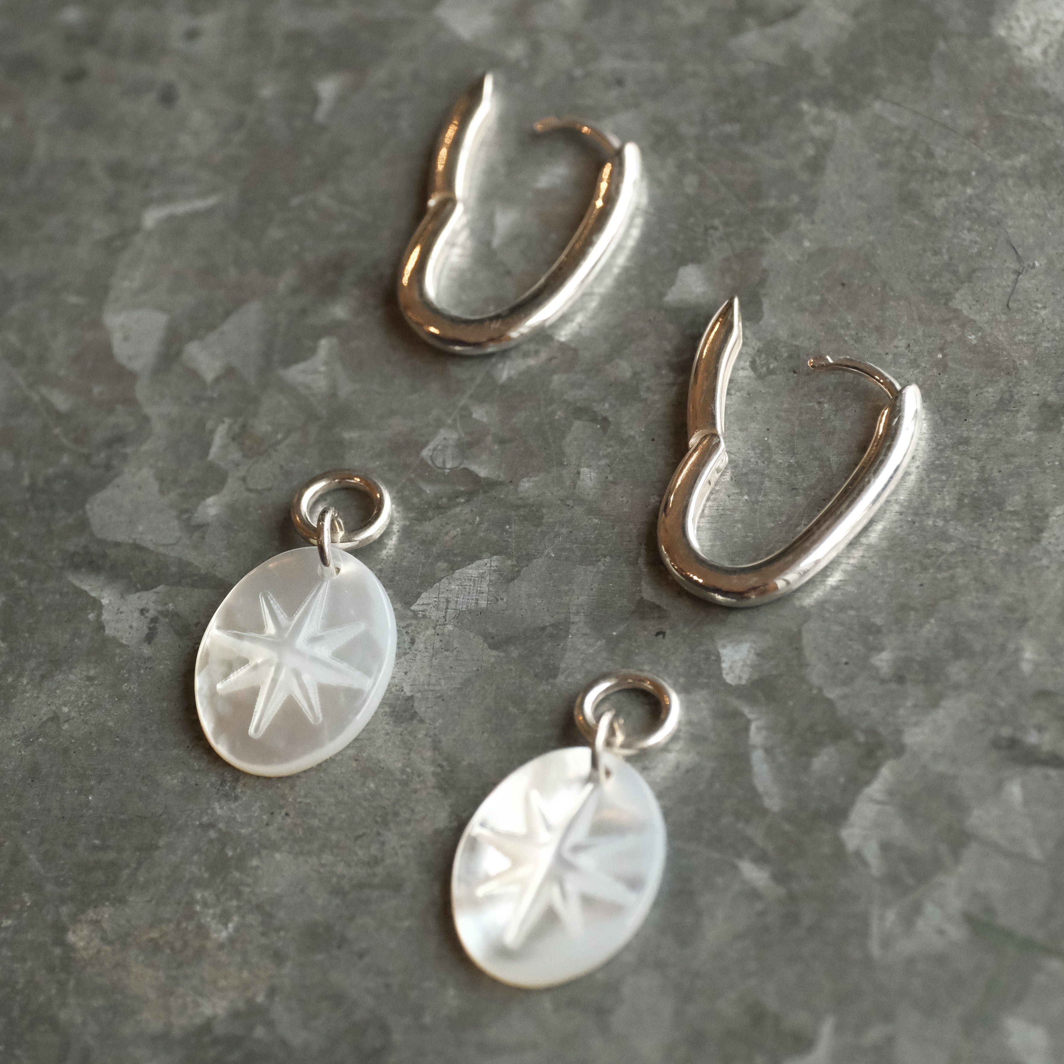 Guiding Star Mother of Pearl Two-in-One Earrings