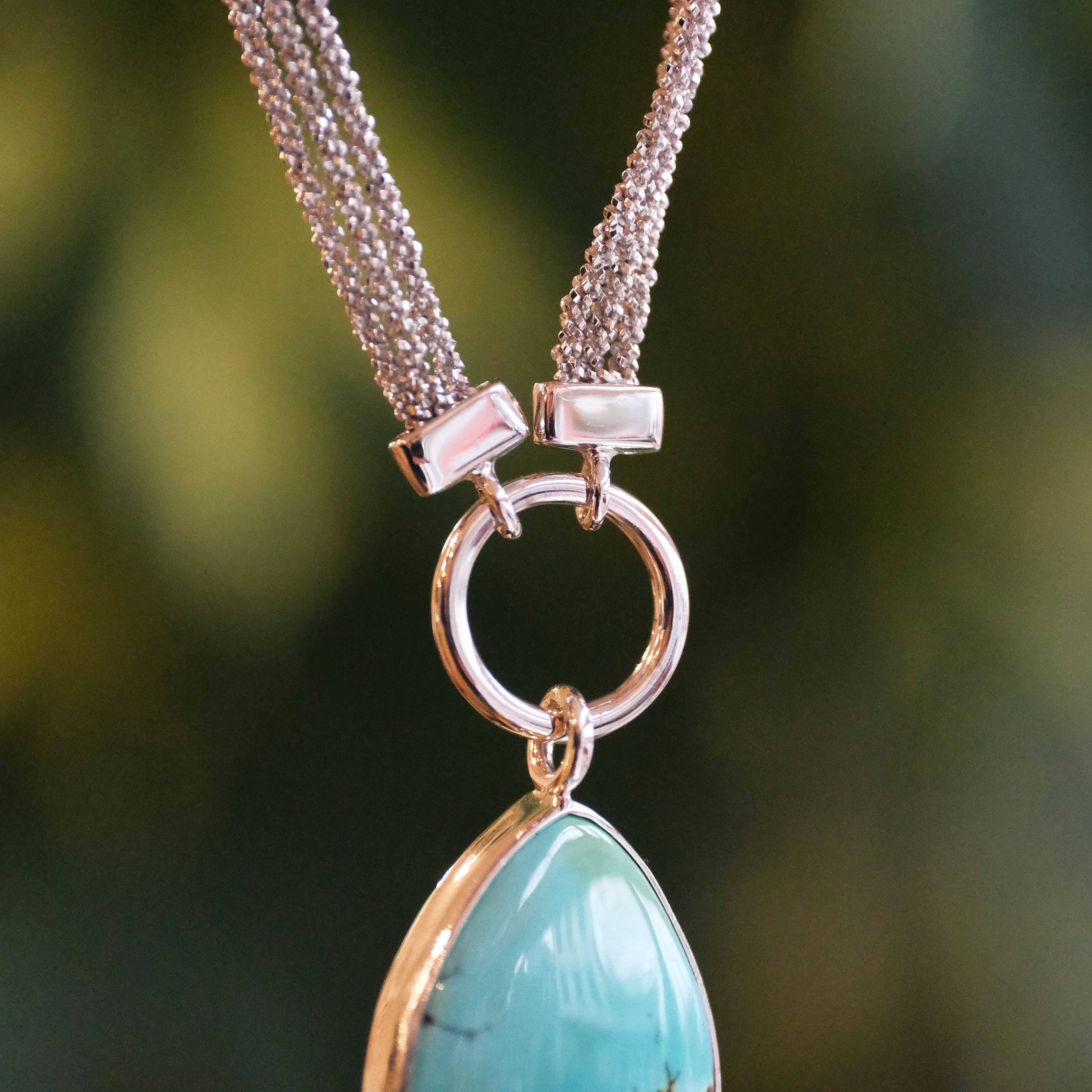Turquoise + Sterling Malta Necklace - One of a Kind