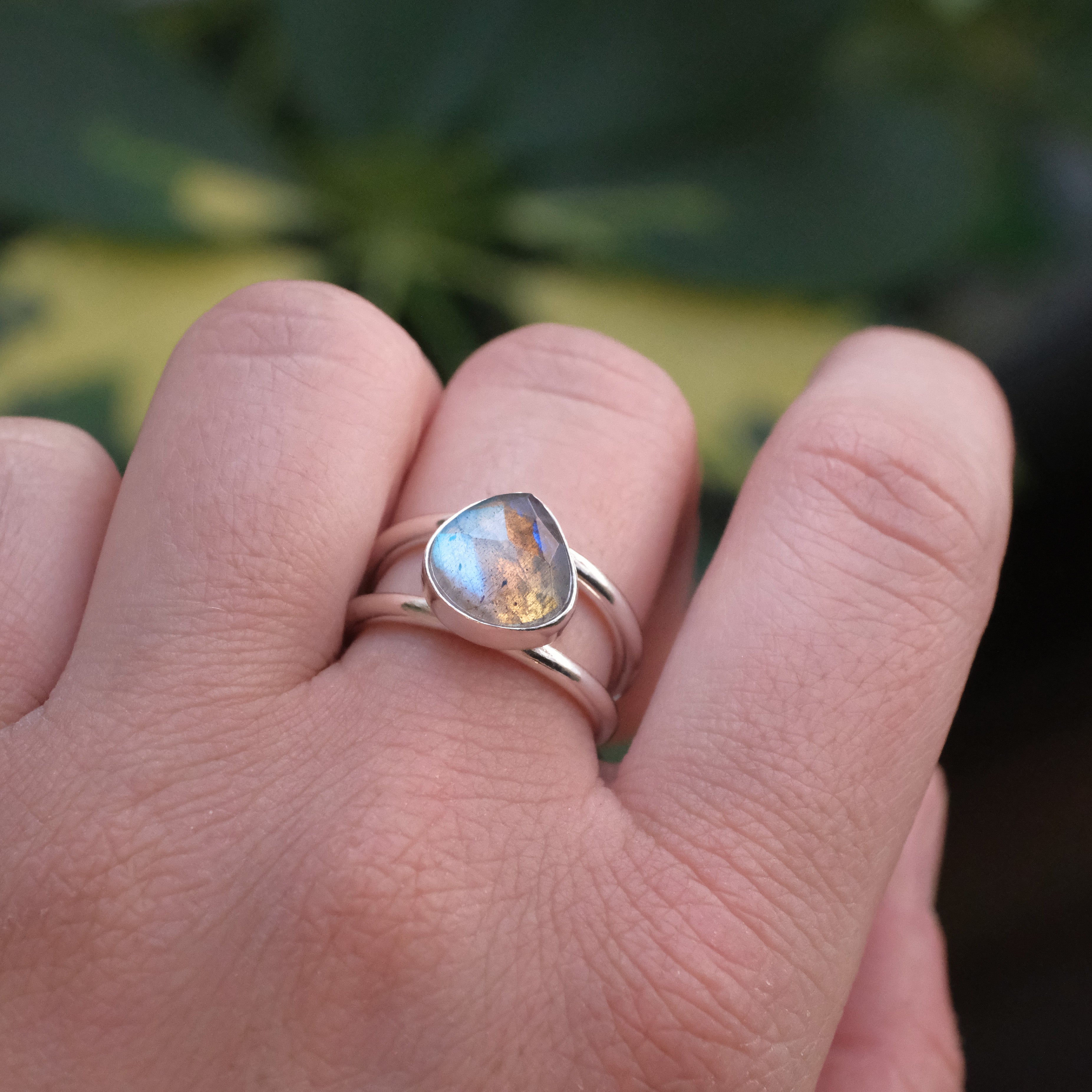 Labradorite Pyrus Ring (Size 6) - One of a Kind