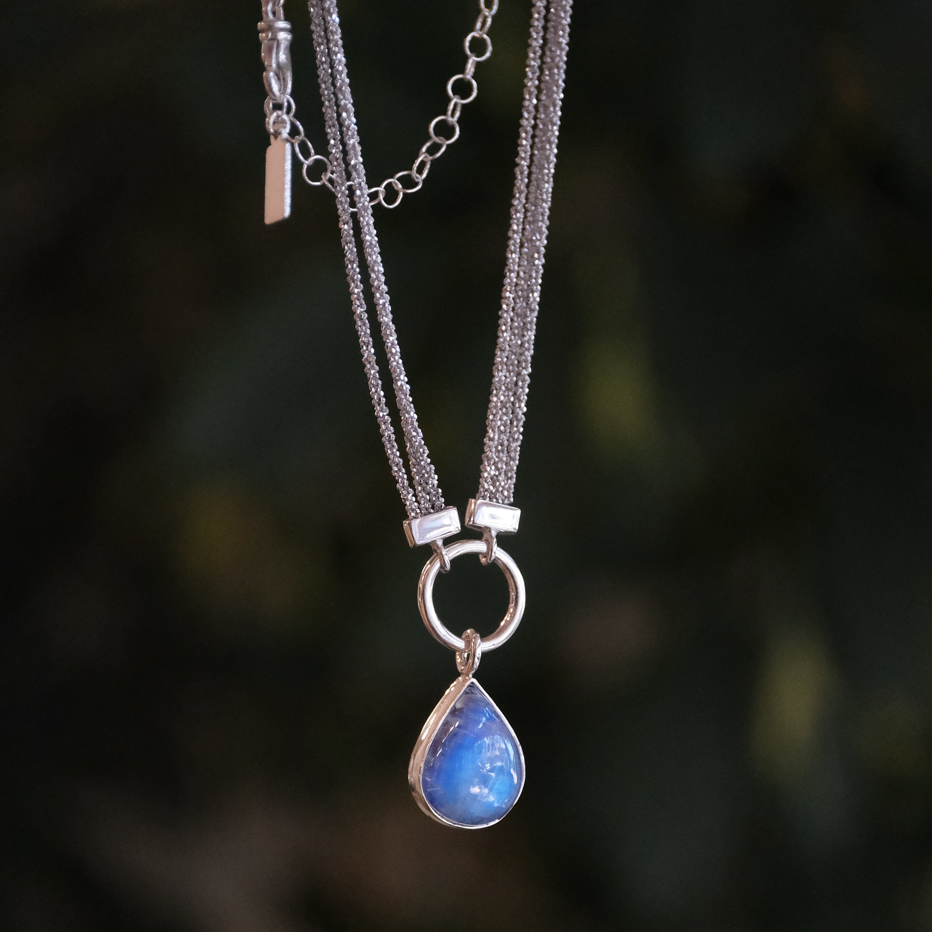 Moonstone + Sterling Malta Necklace - One of a Kind