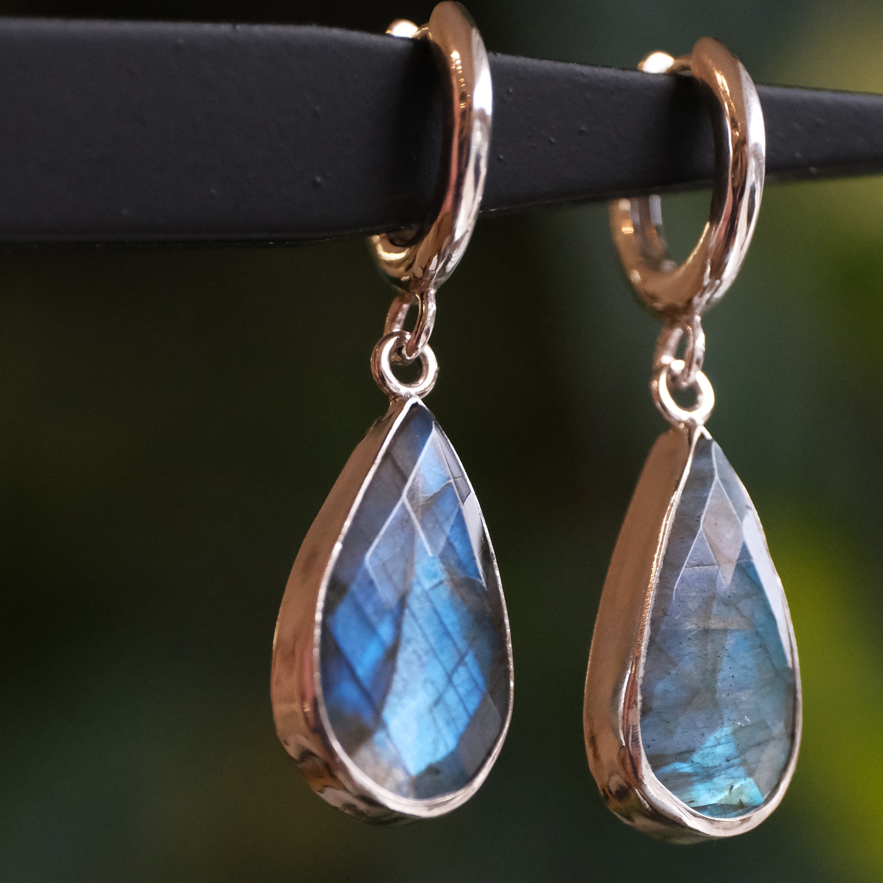 Labradorite Light Hugger Earrings - One of a Kind