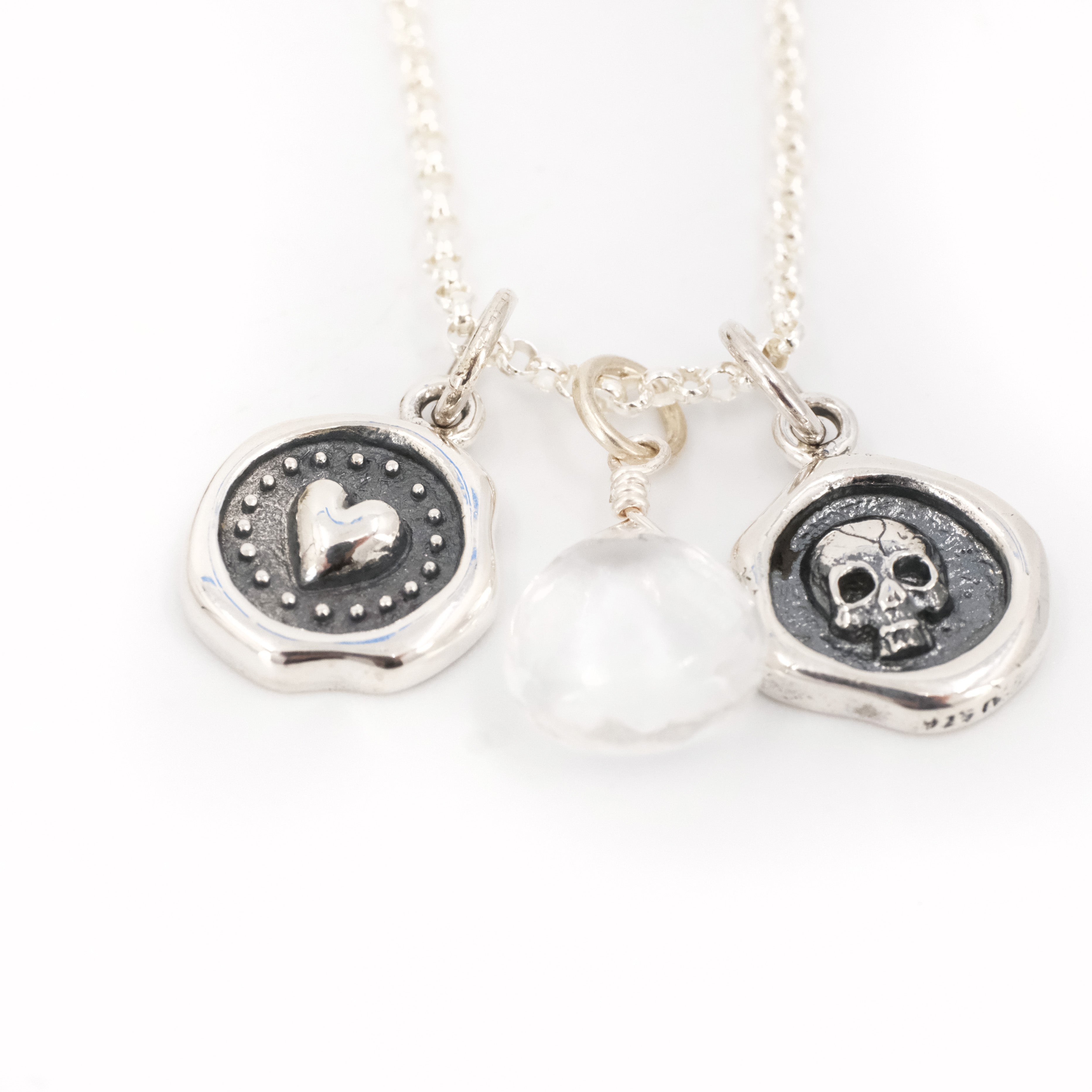 Love + Death Sterling + Quartz Necklace