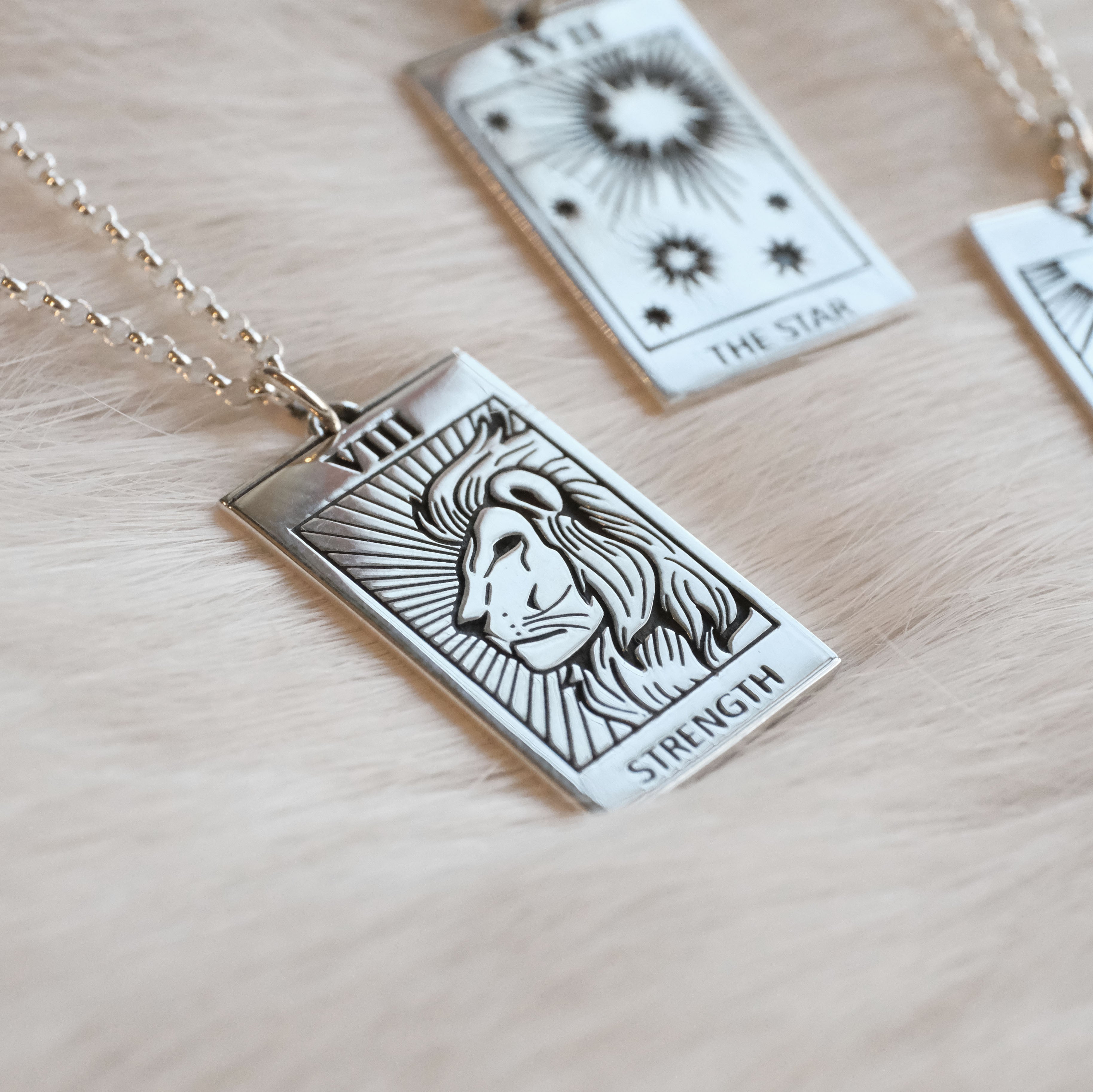 Strength Sterling Tarot Necklace