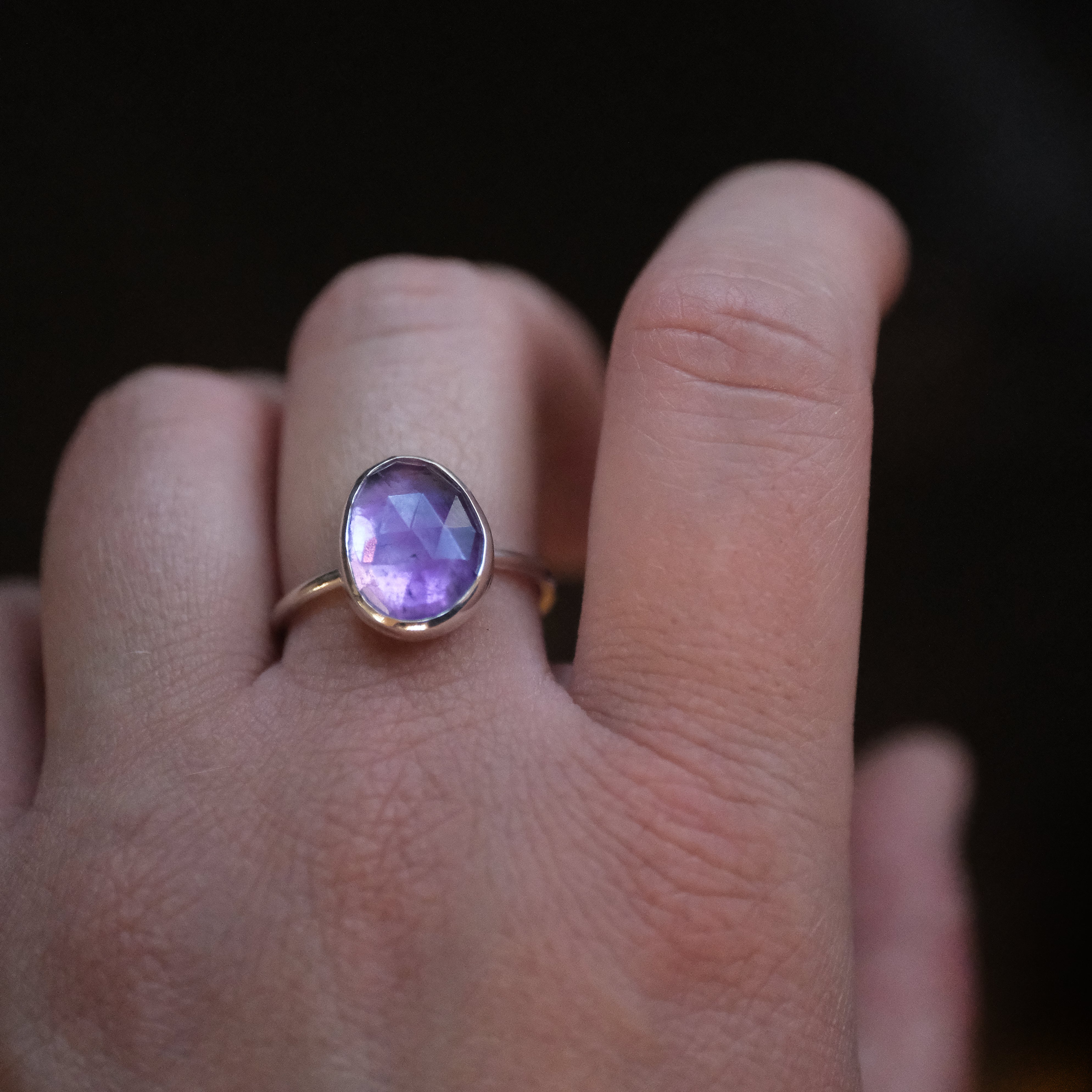 Amethyst Chiquito Ring (Size 8) - One of a Kind