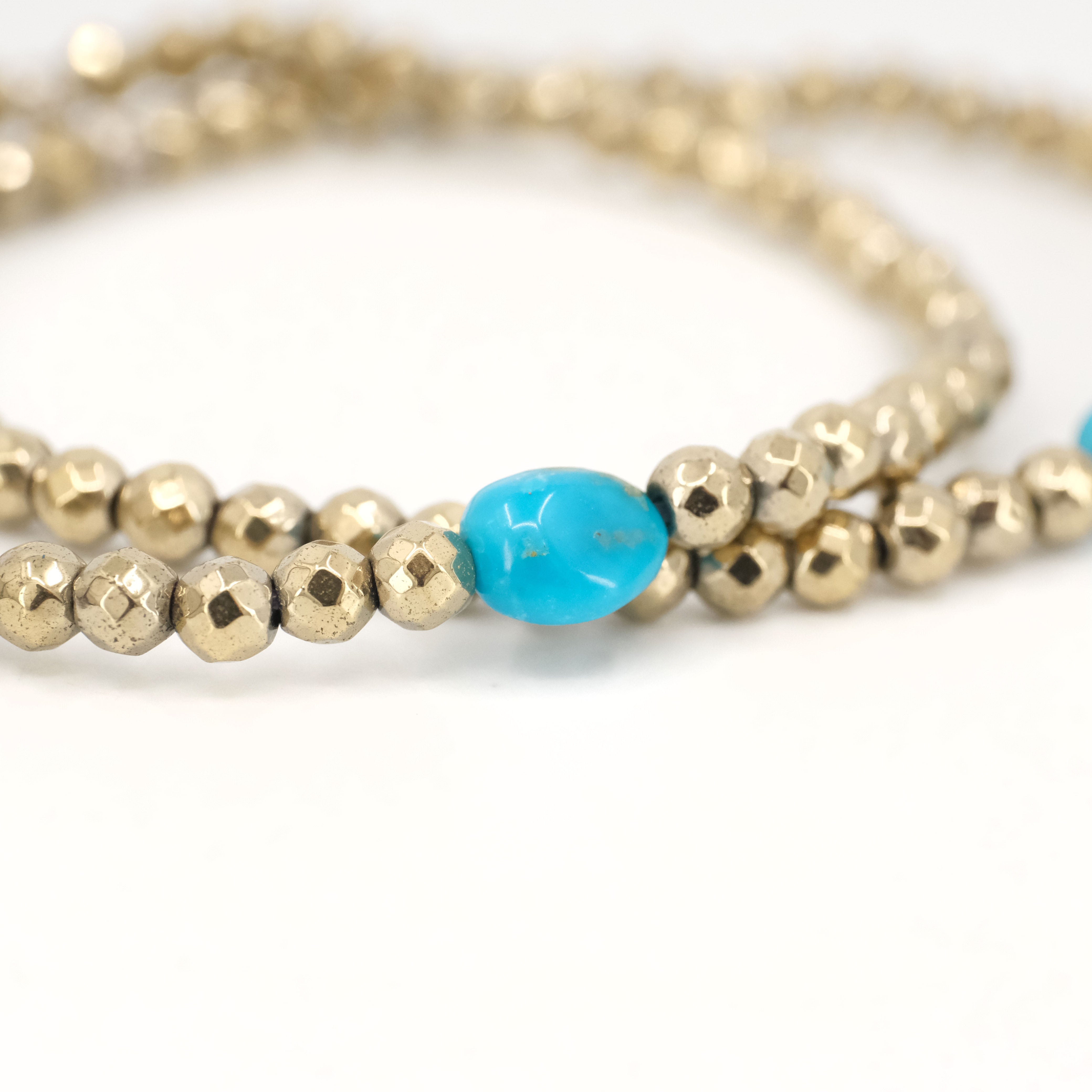 Dez Pyrite + Turquoise Bracelet