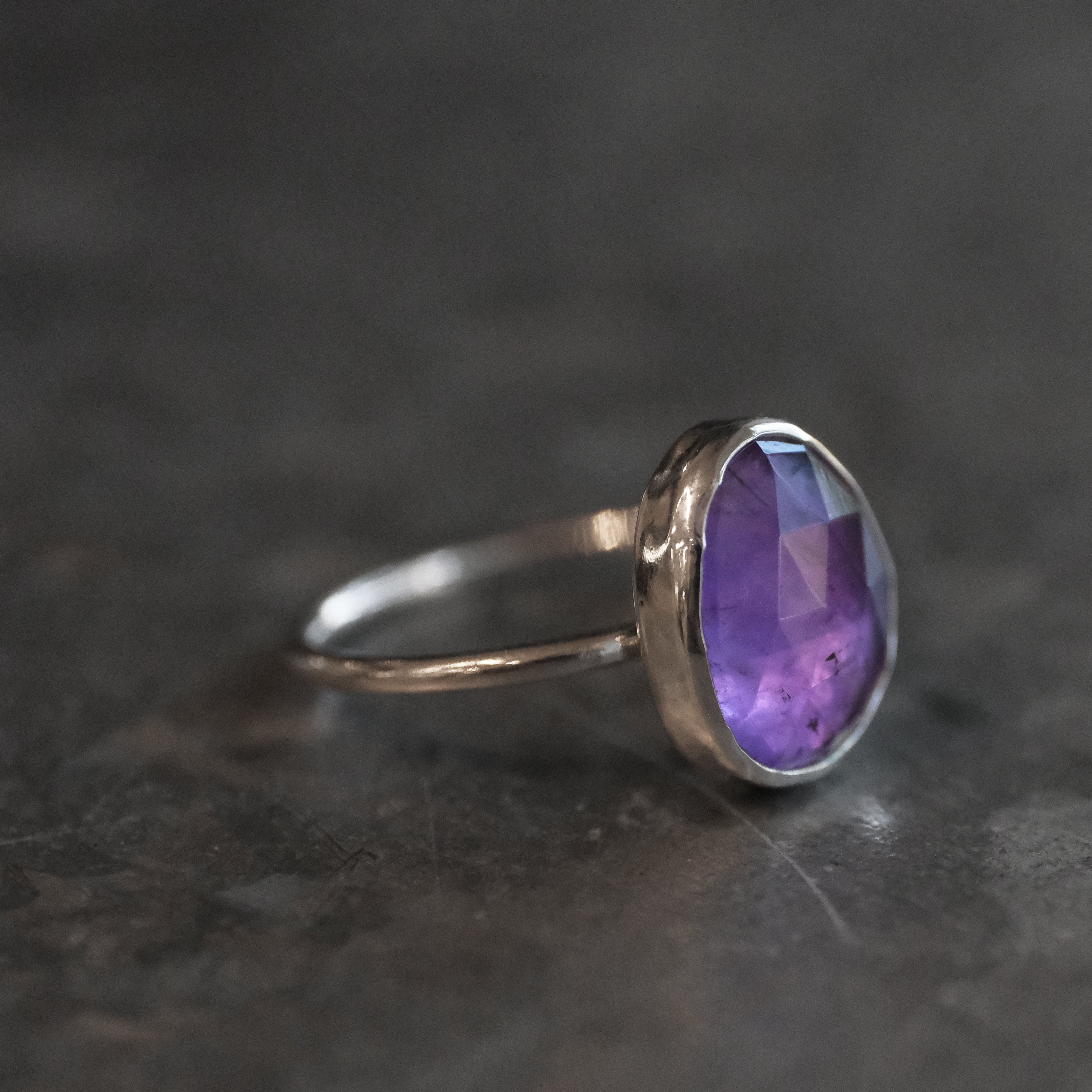 Amethyst Chiquito Ring (Size 8) - One of a Kind